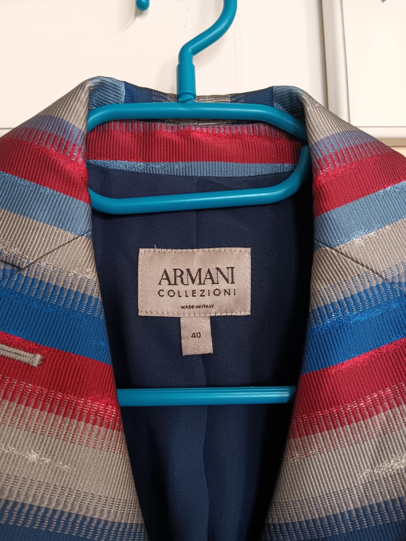 Armani Collezioni × Giorgio Armani Armani Collezioni multicolour stripe crop blazer Size S / US 4 / IT 40 - 2 Thumbnail