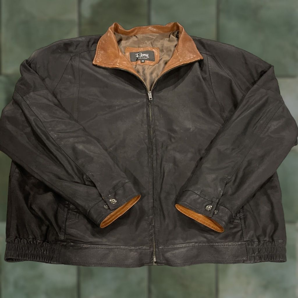 Vintage VINTAGE Remy Lamb Leather Jacket Men’s Size 46 Black Zipper USA Size US S / EU 44-46 / 1 - 1 Thumbnail