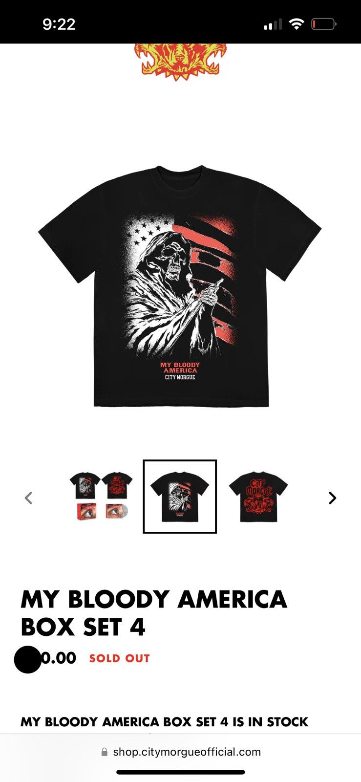 City Morgue CITY MORGUE MY BLOODY AMERICA BOX SET 4 MBA Size US L / EU 52-54 / 3 - 5 Thumbnail