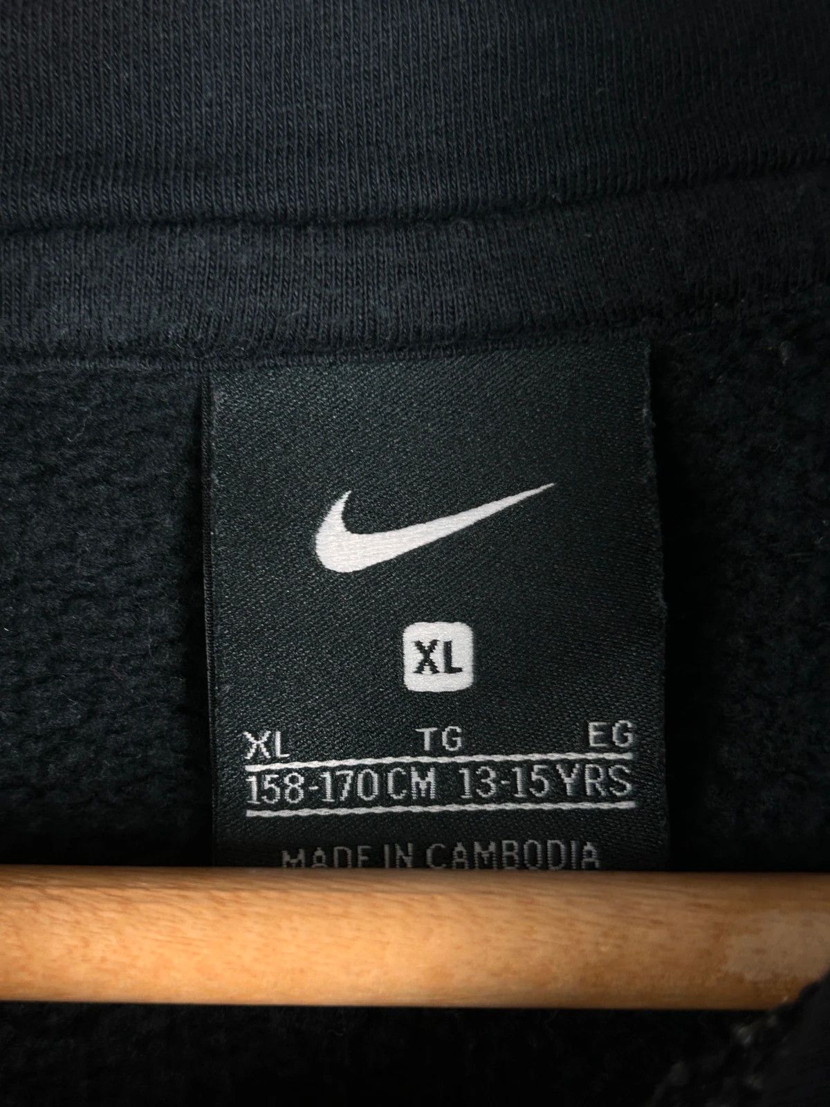 Nike Nike black hoodie classic mini logo haft swoosh Size S / US 4 / IT 40 - 4 Thumbnail