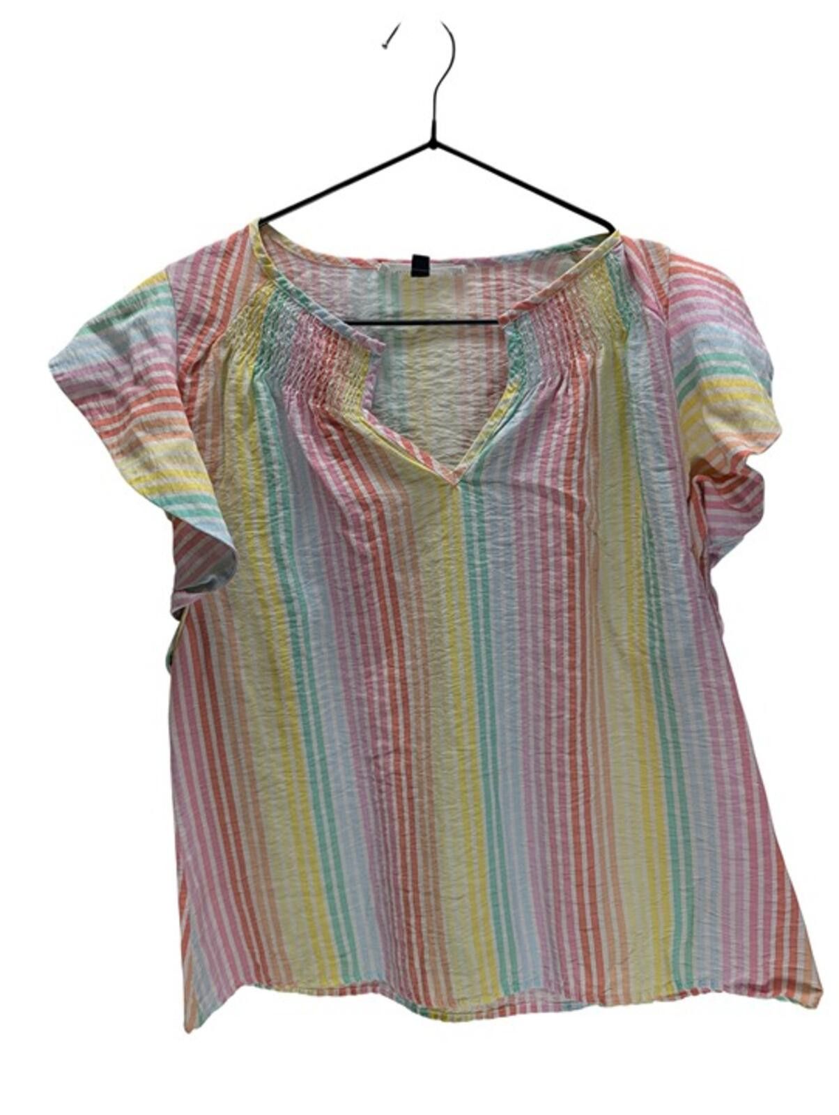 Other Michelle McDowell Rainbow Stripe Seersucker Blouse Top – S Size S / US 4 / IT 40 - 1 Thumbnail