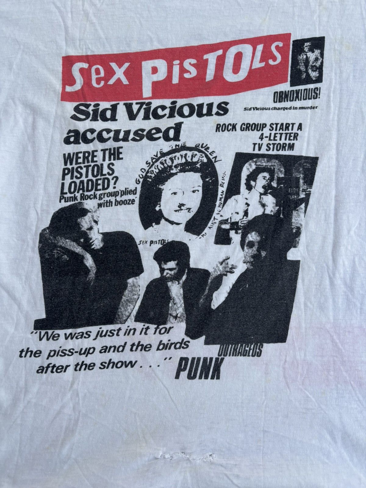 Band Tees Vintage 70s Sid Vicious Sex Pistols T Shirt Size US L / EU 52-54 / 3 - 4 Thumbnail