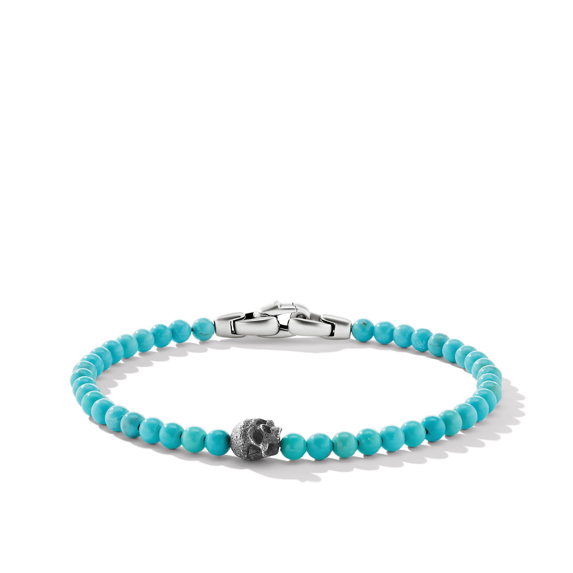 o1w1db10325 Size:OS/Memento Mori Skull Bracelet in Turquoise