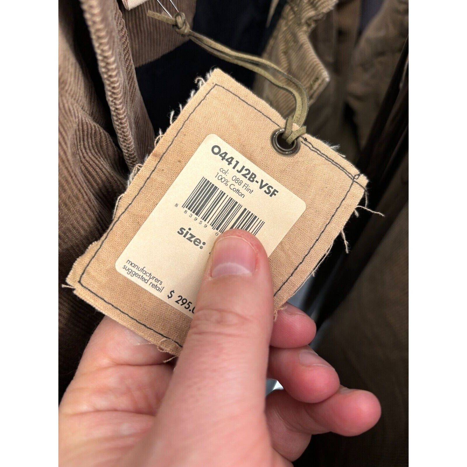 John Varvatos John Varvatos Men Denim Cord Brown Light Jacket Size L Size US L / EU 52-54 / 3 - 8 Thumbnail