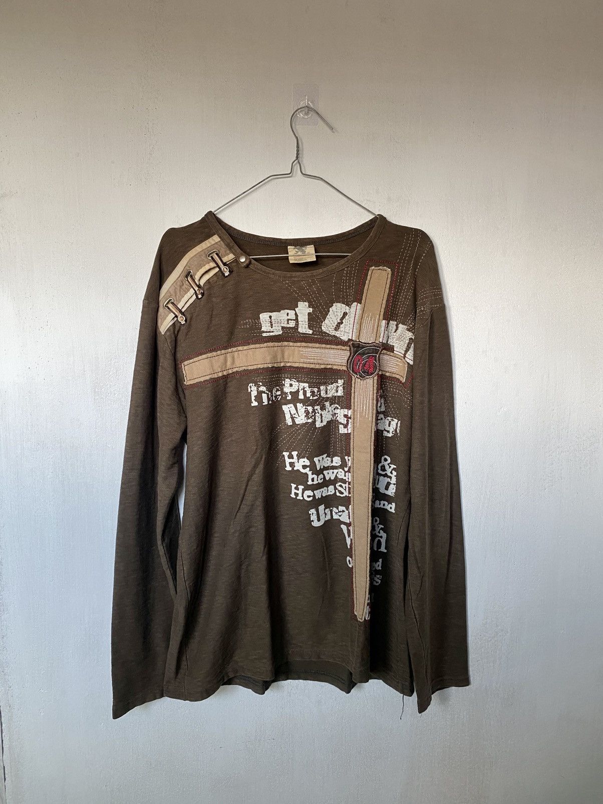 If Six Was Nine × Japanese Brand × Le Grande Bleu (L.G.B.) Japanese Poem Embroidery Longsleeve Size US L / EU 52-54 / 3 - 1 Thumbnail