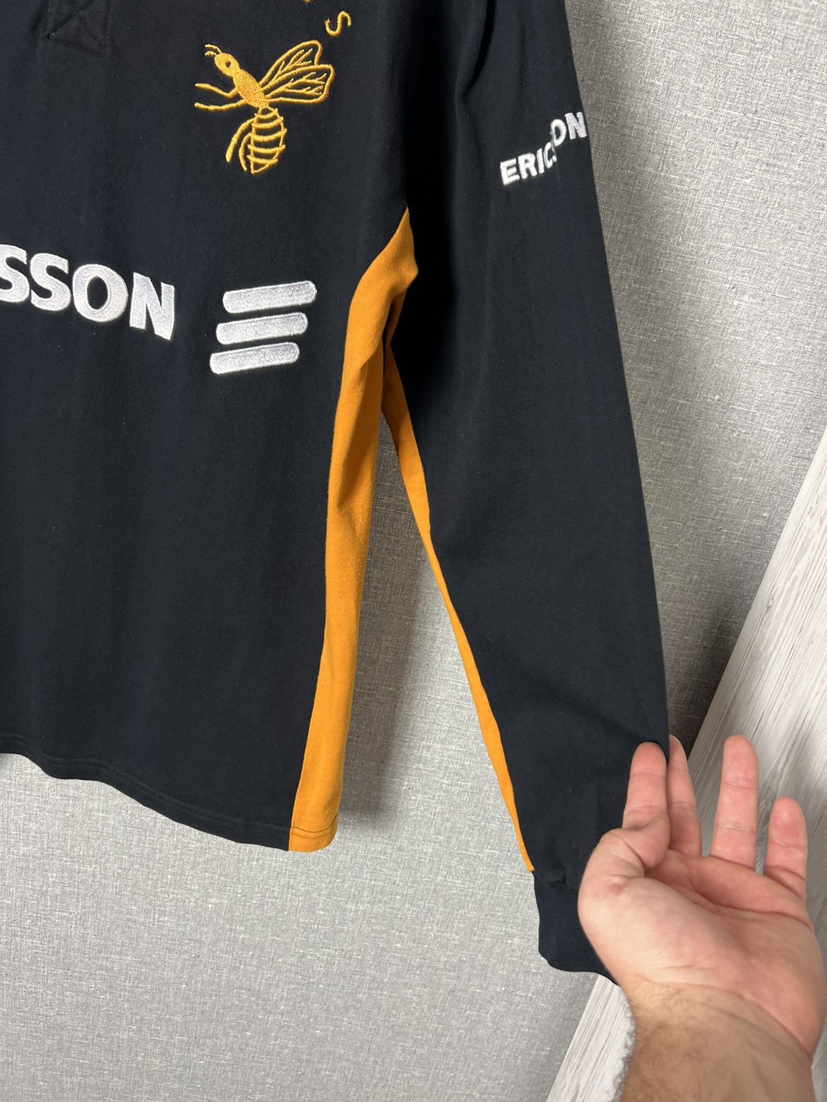 Cotton Traders Vintage 1998 Cotton Oxford WASPS Long Sleeve Rugby Jersey Size US L / EU 52-54 / 3 - 14 Thumbnail