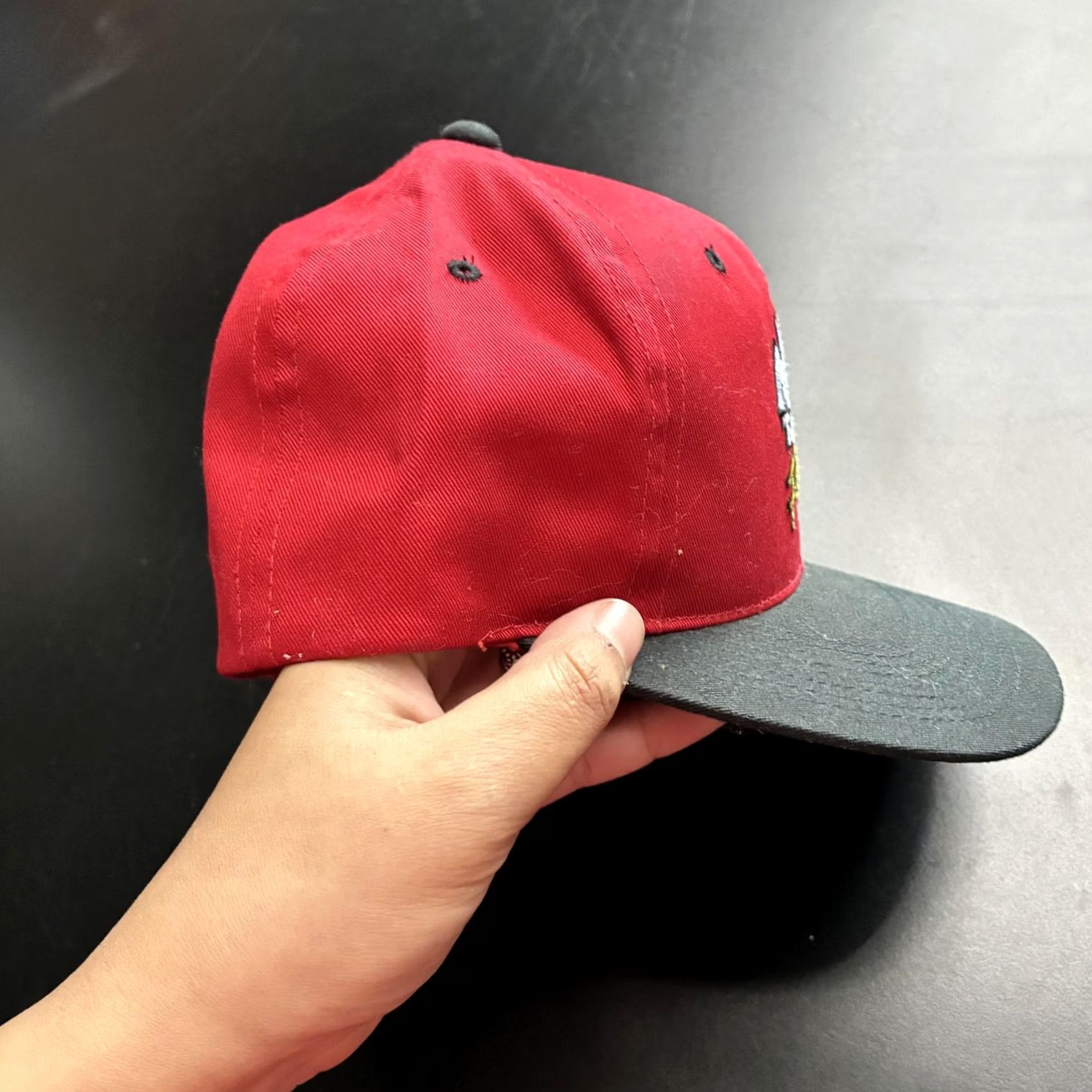 Vintage Kudzu Hat Mens One Size Red Cap Snap Back Mac Tools Racing Embroidered Logo Size ONE SIZE - 4 Thumbnail
