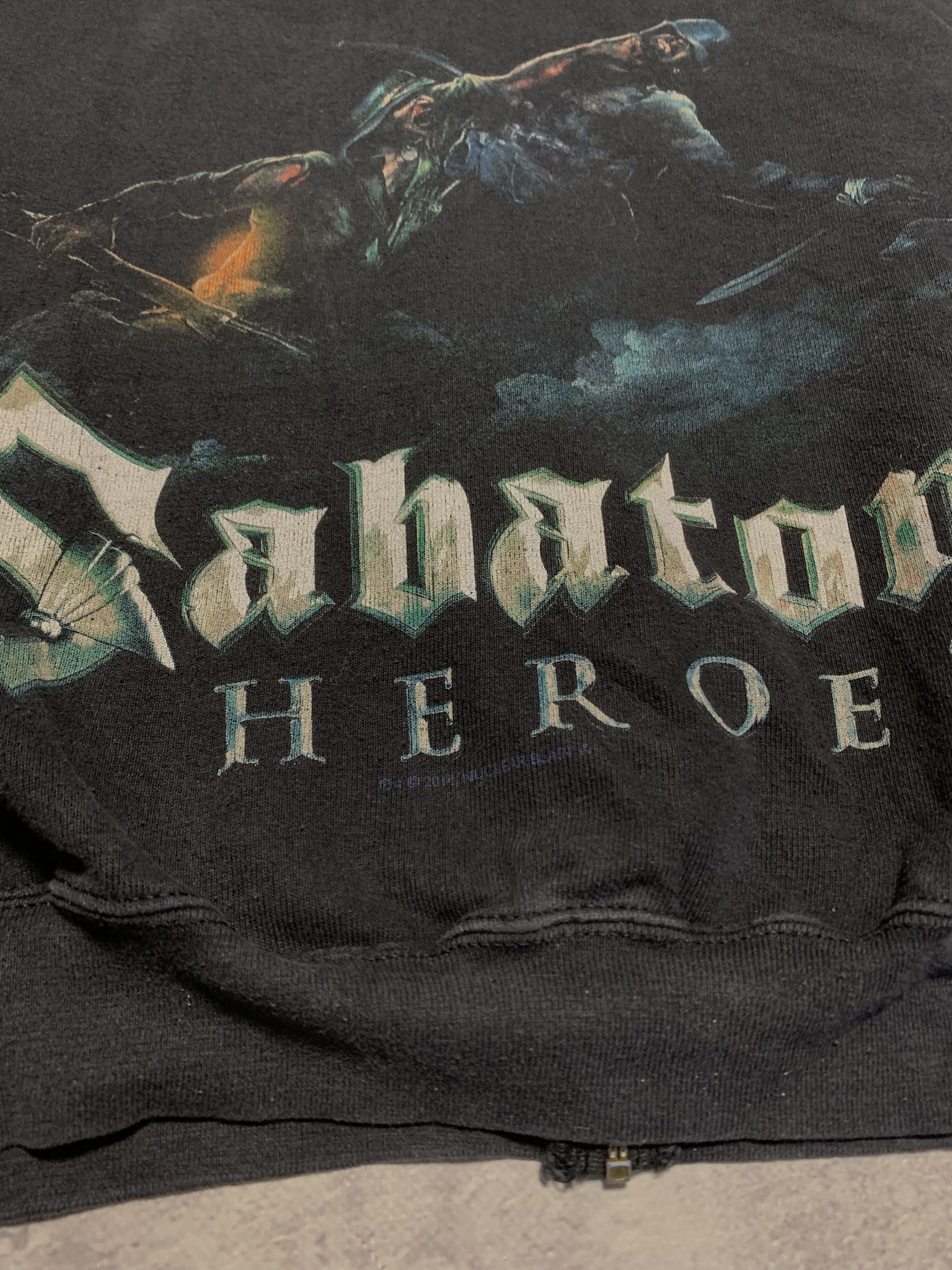 Band Tees 2014 Sabaton Heroes Full Zip-Up Band Hoodie Faded Black L Size US L / EU 52-54 / 3 - 5 Thumbnail
