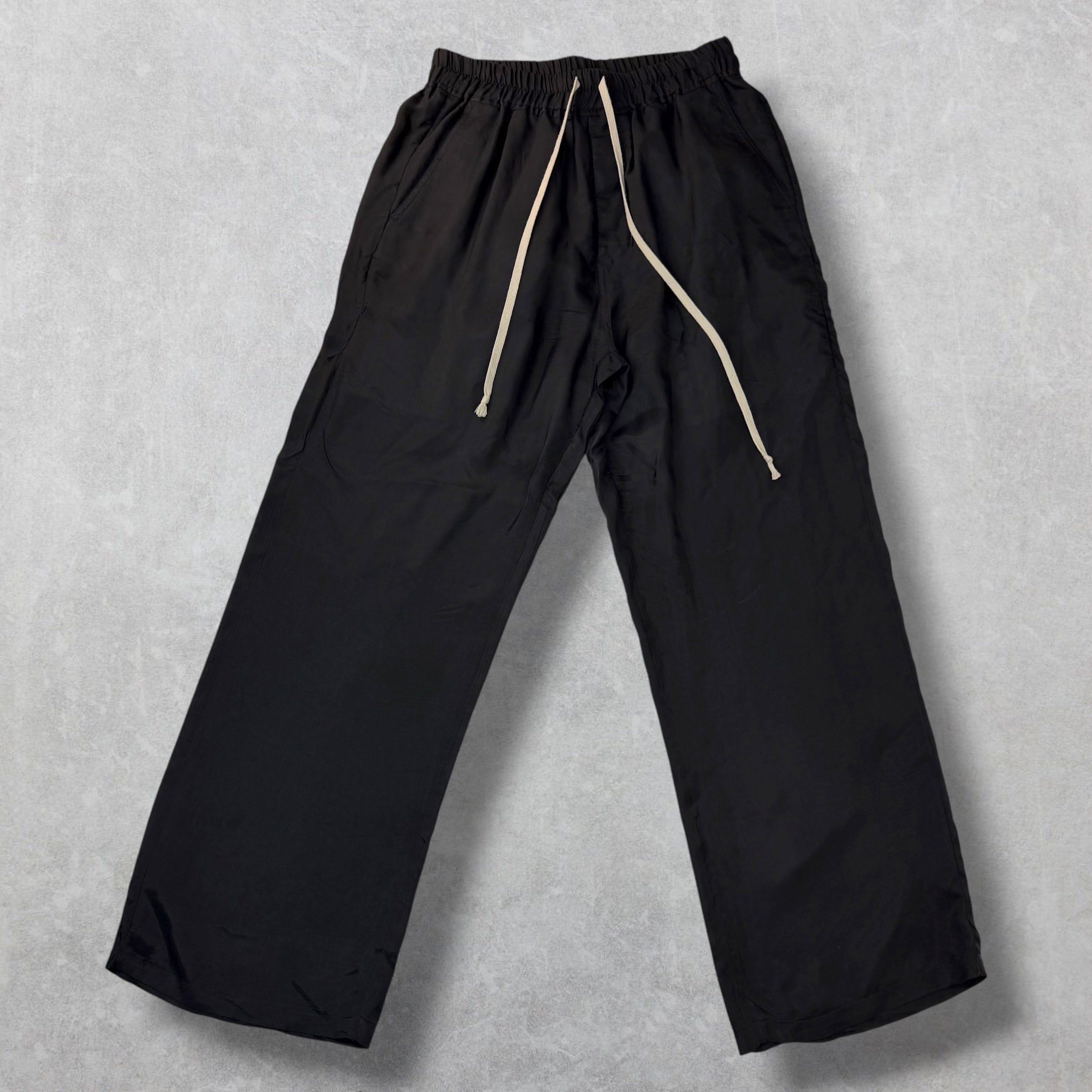 Rick Owens Rick Ownes Black Drawstring Trousers 6 Size US 28 / EU 44 - 1 Thumbnail