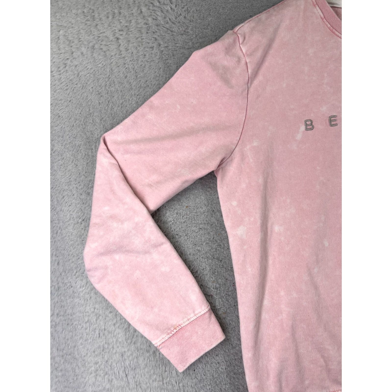 Vintage Blind Rooster Sweatshirt Women XL Pink Believe Embroidered Crane Crew Neck All Seasons Long Sleeve Logo Art Size XL / US 12-14 / IT 48-50 - 3 Thumbnail