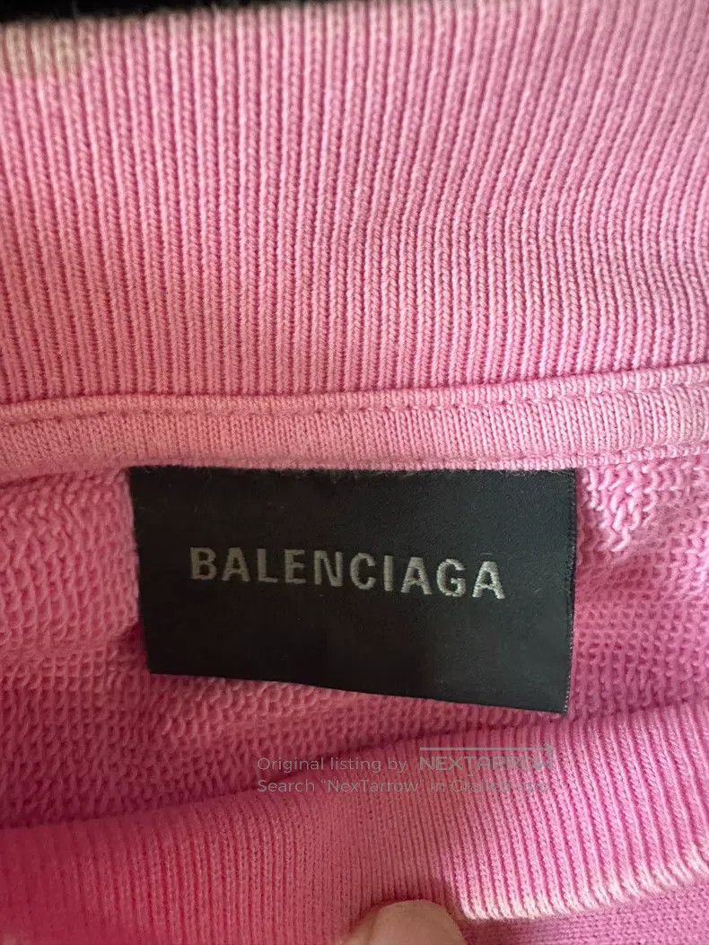 Balenciaga Balenciaga Pink Wave Logo Sweatshirt Size US XL / EU 56 / 4 - 3 Thumbnail