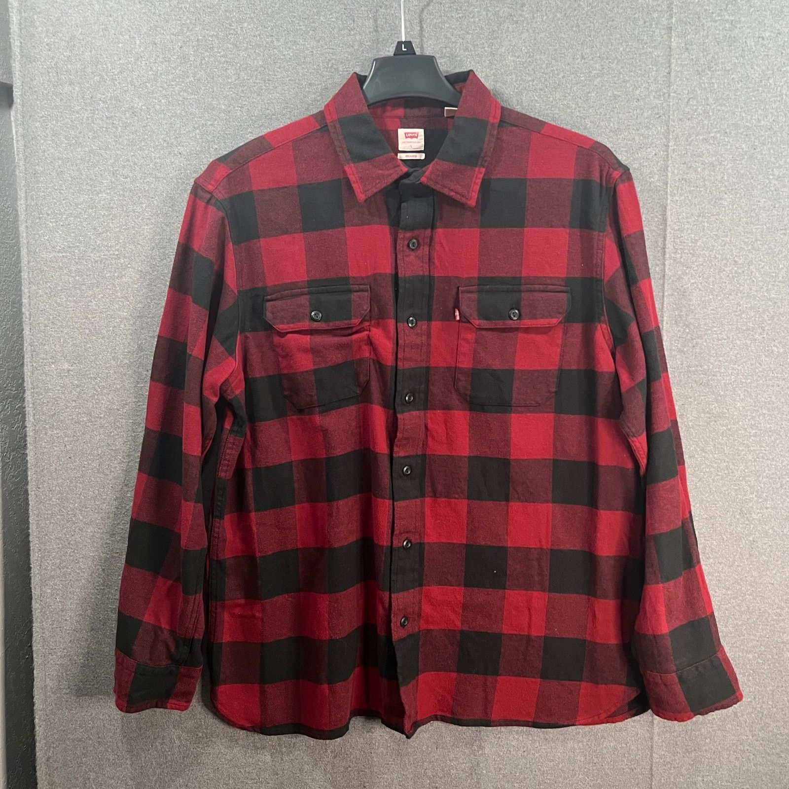 Other Levis Shirt Mens Button Up Red Buffalo Plaid Casual Size US L / EU 52-54 / 3 - 1 Thumbnail