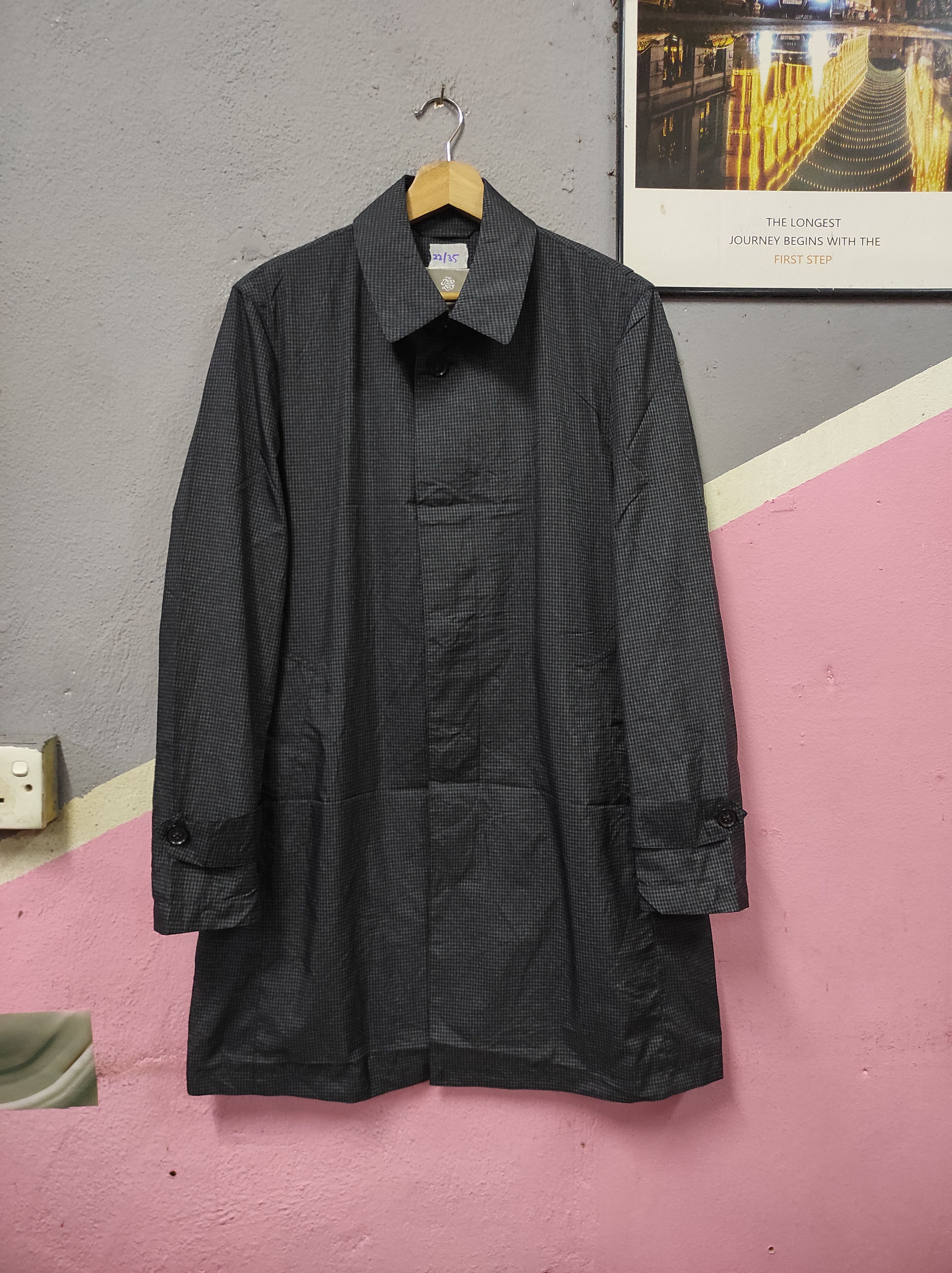 NANO universe NANO UNIVERSE PLAID LIGHT OVERCOAT LONG JACKET Size US S / EU 44-46 / 1 - 1 Thumbnail