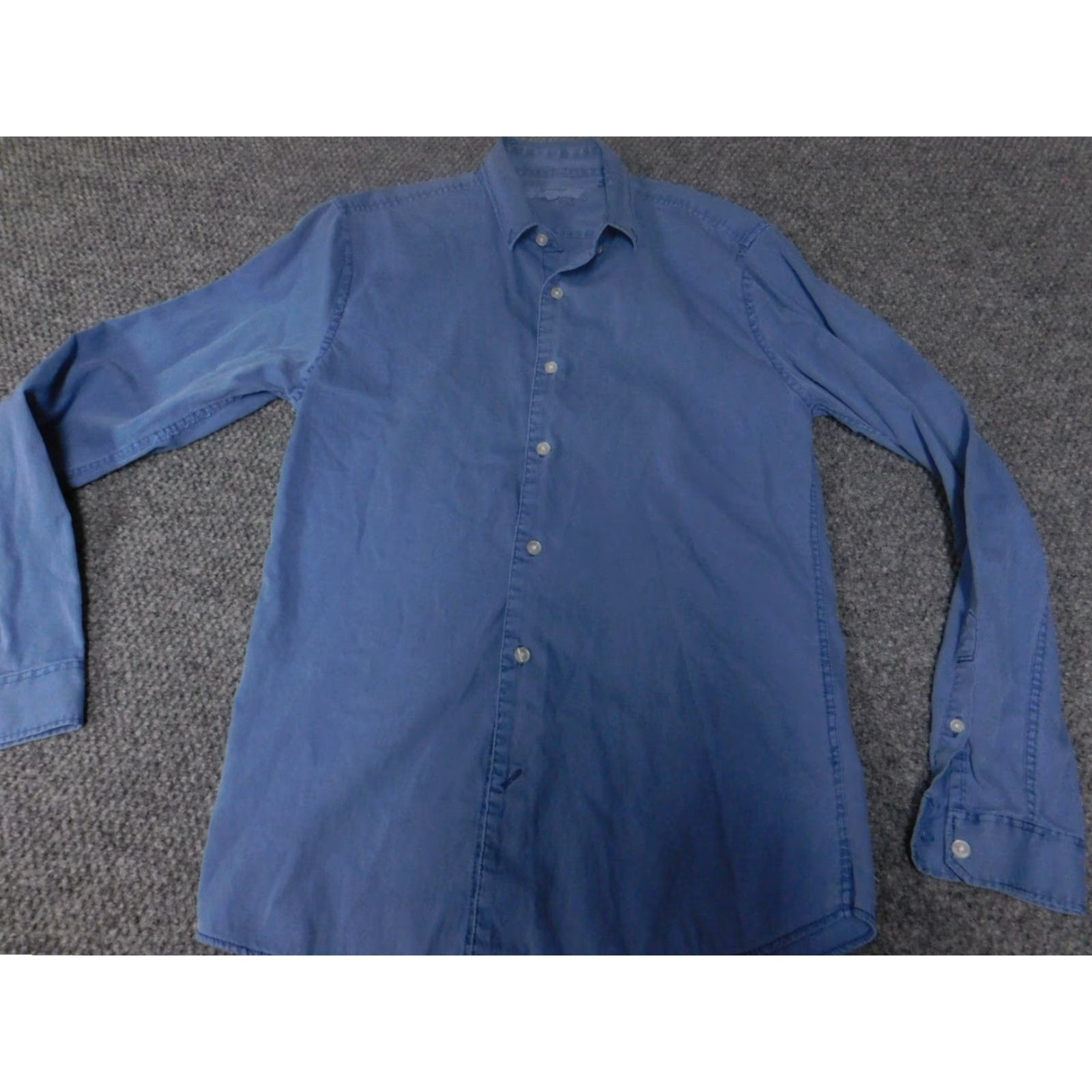 Lindbergh Lindbergh Mens Shirt Small Blue Button-Down Knit Cotton Button-Up Regular Collared Sleeve Long Plaid Vintage No Size US S / EU 44-46 / 1 - 2 Thumbnail