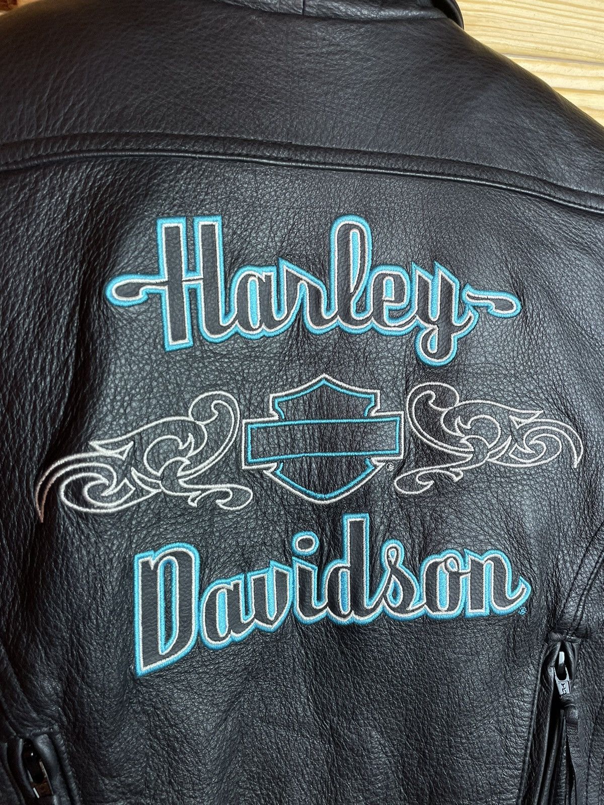 Harley Davidson × Vintage Harley Davidson Womens Motorcycle Biker Leather Jacket Size S / US 4 / IT 40 - 8 Thumbnail
