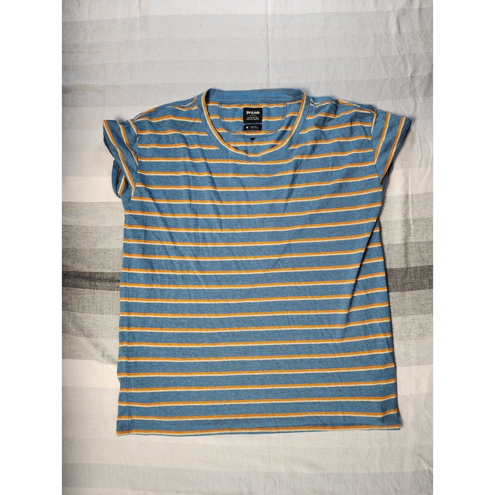 Prana PrAna Women's Cozy Up T-Shirt in the "High Tide Stripe" Size M / US 6-8 / IT 42-44 - 1 Thumbnail