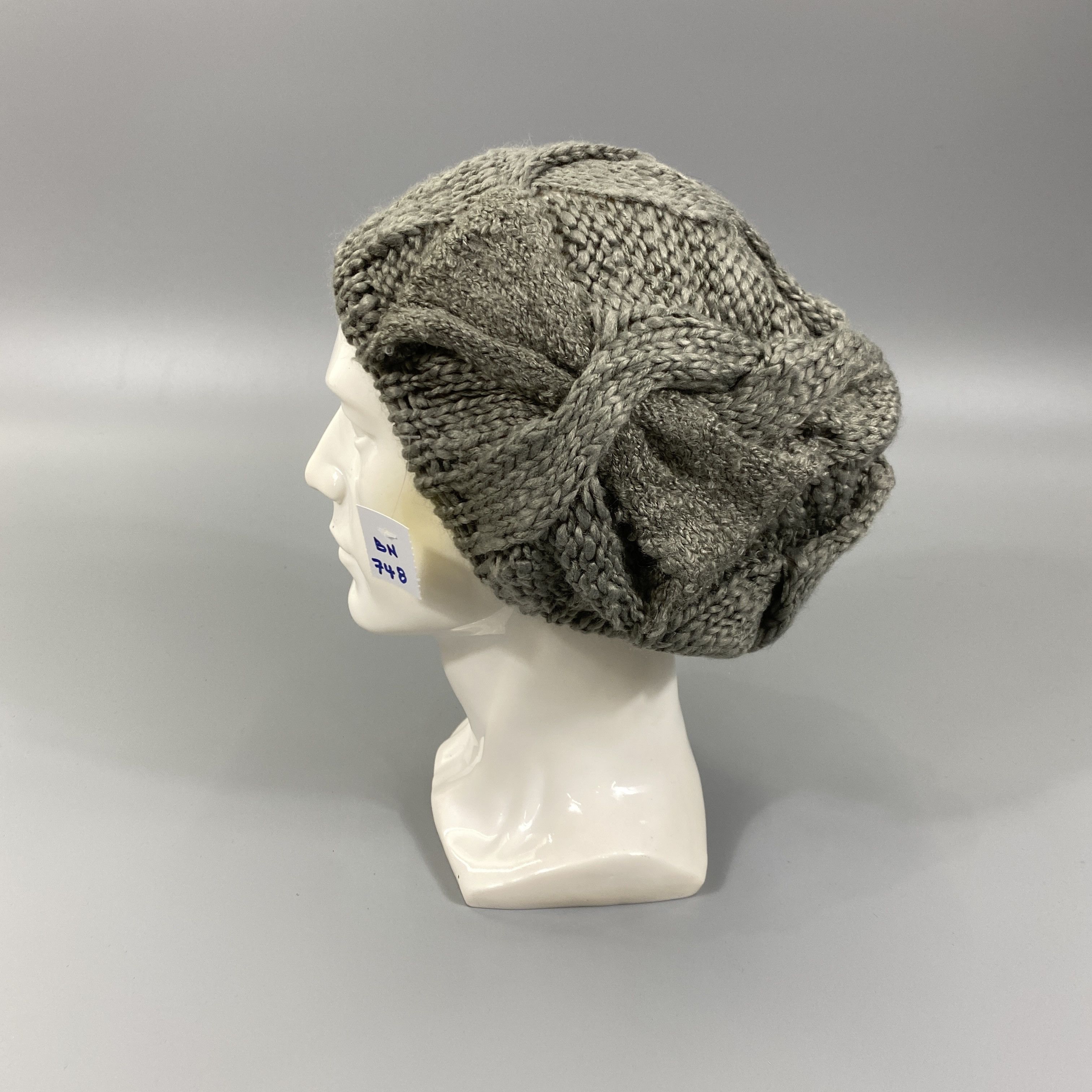 Japanese Brand Big Braid Knit Beanie -BN748 Size ONE SIZE - 1 Thumbnail