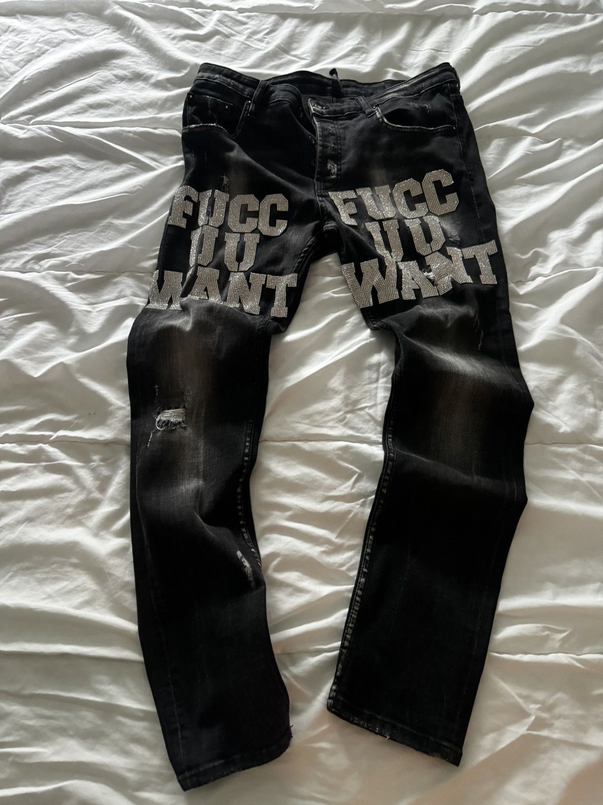Japanese Brand Fuccuwant slim denim Size US 34 / EU 50 - 1 Thumbnail