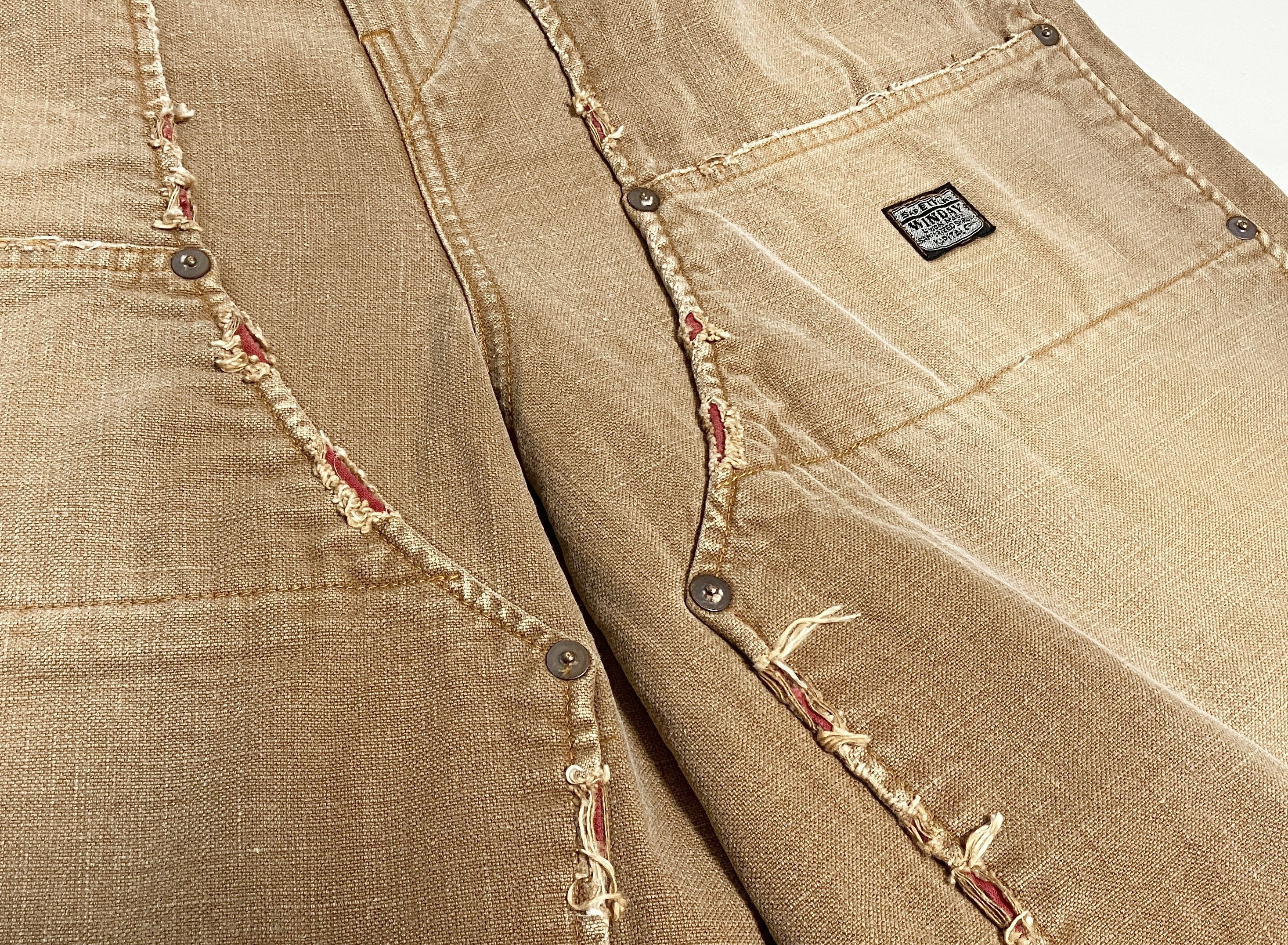 Kapital Kapital Canvas W Knee easy baggy Pants HOBO damaged new L Size US 32 / EU 48 - 8 Thumbnail