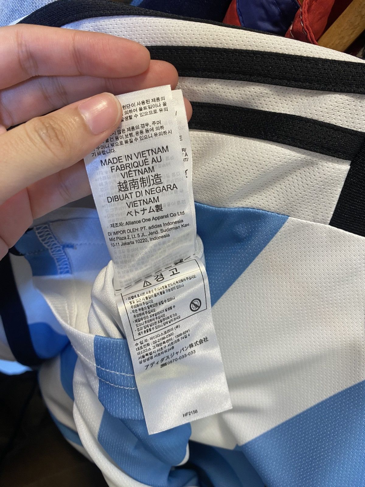 Adidas 2022 Argentina Home Kit World Cup Champions MESSI 10 Size US L / EU 52-54 / 3 - 6 Thumbnail