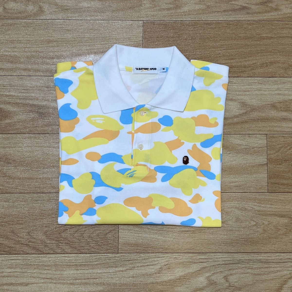 Bape Bape Mix Camo Relaxed Side Shark Polo | Grailed