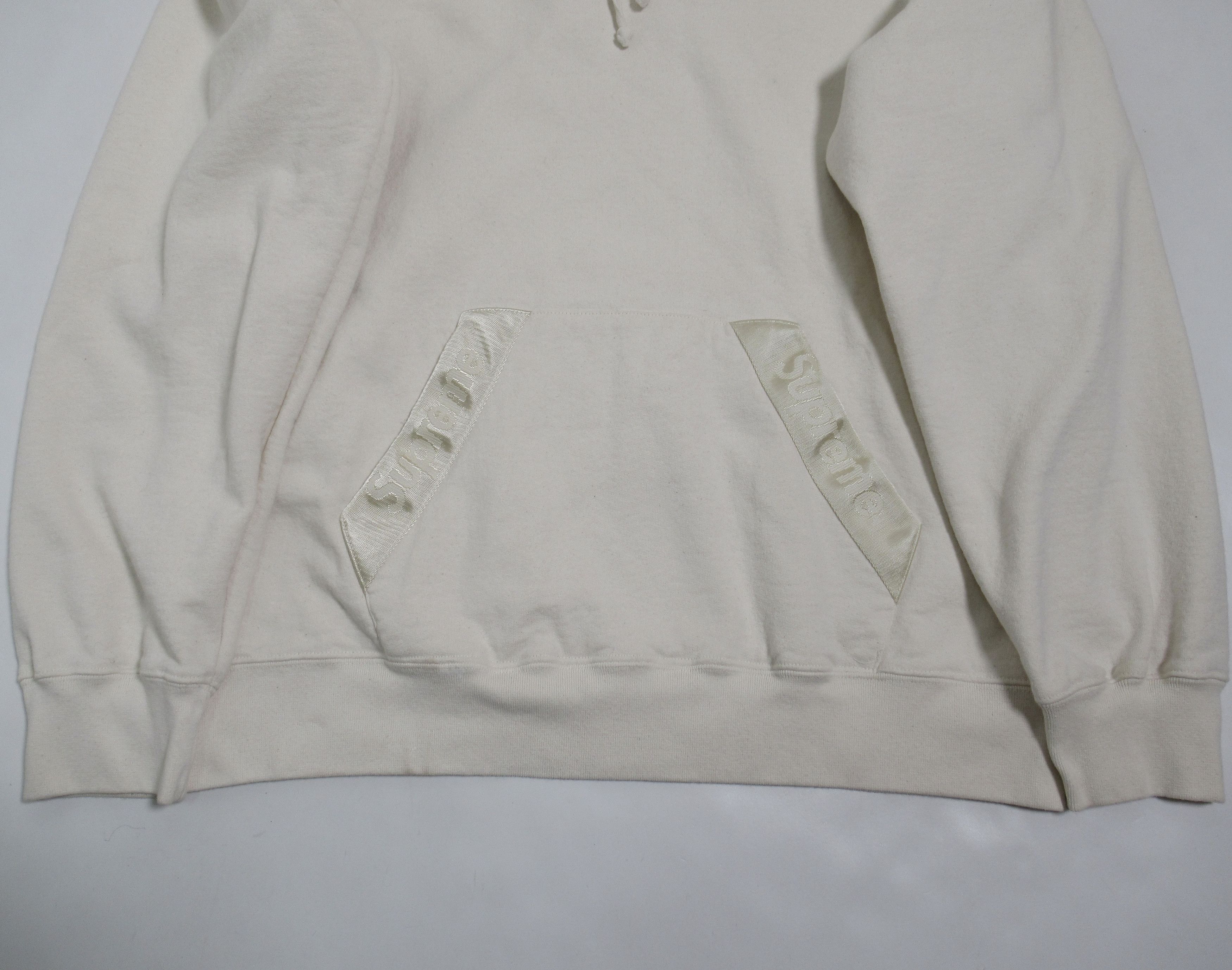 Supreme Supreme Tonal Webbing Hooded Sweatshirt Natural SS2020 Size US XL / EU 56 / 4 - 3 Thumbnail