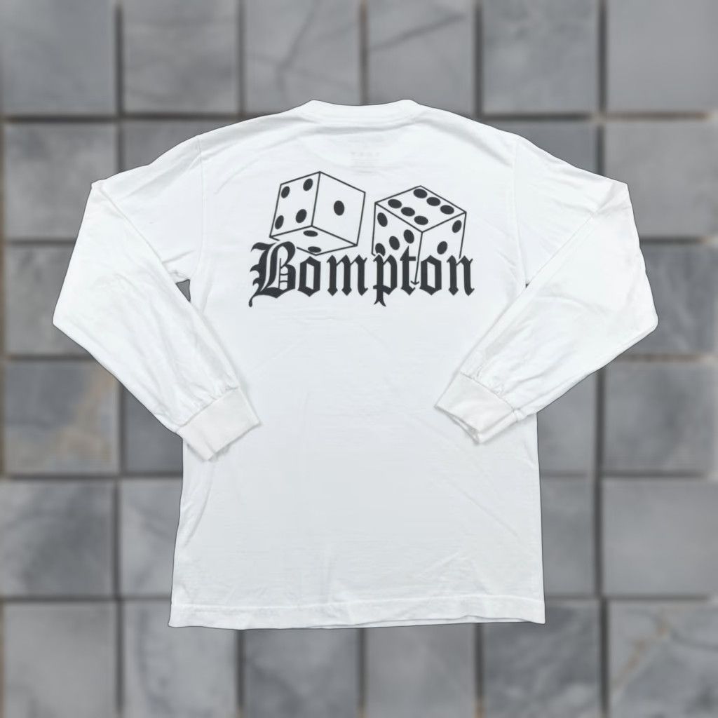 Vintage Bompton Long Sleeve Shirt Men Small White Hip Hop Tee Crewneck Size US S / EU 44-46 / 1 - 1 Thumbnail
