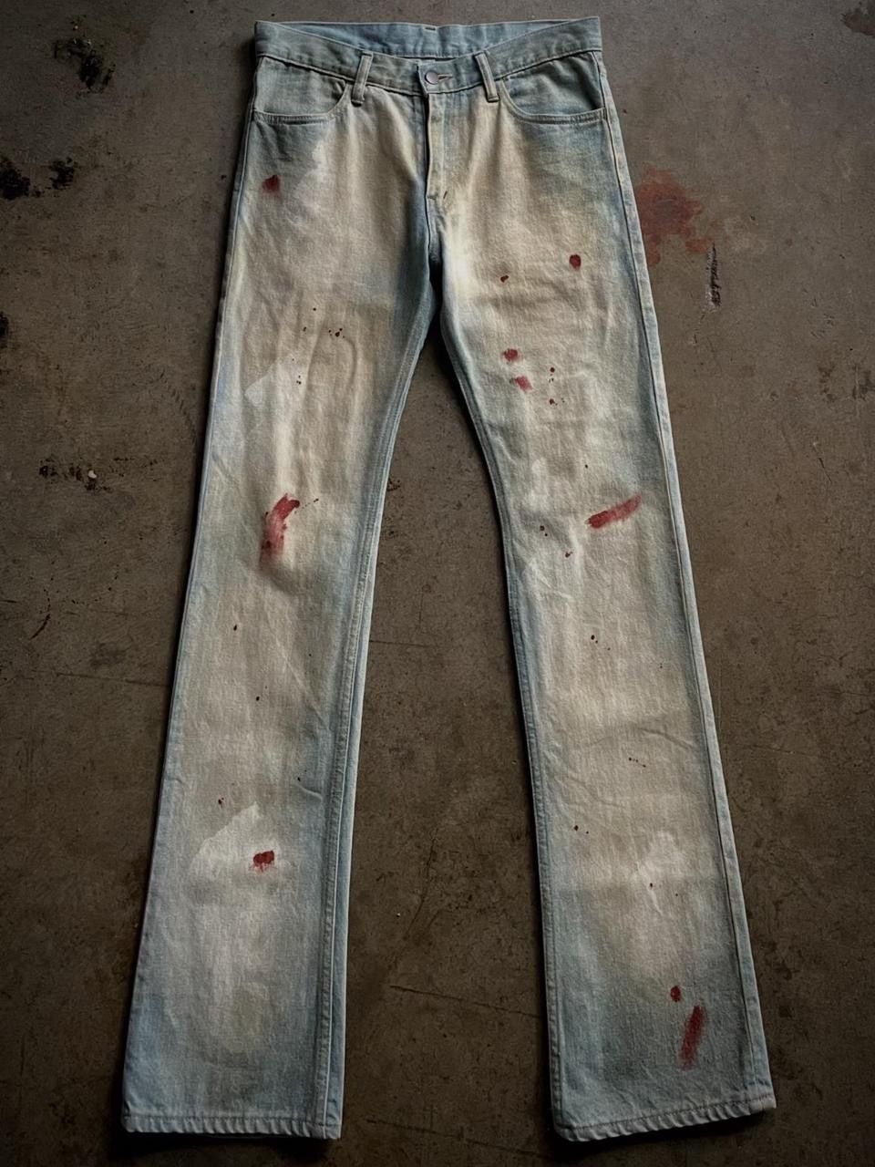 N.Hoolywood N.Hoolywood Blood Splatter Jeans Size US 29 - 3 Thumbnail