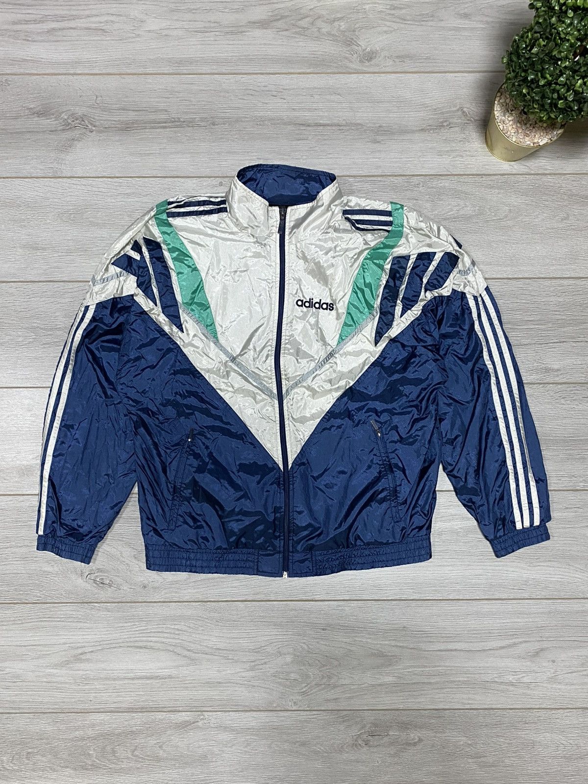 Adidas Adidas vintage track suit zip patterns 90s pants jacket Size US L / EU 52-54 / 3 - 3 Thumbnail
