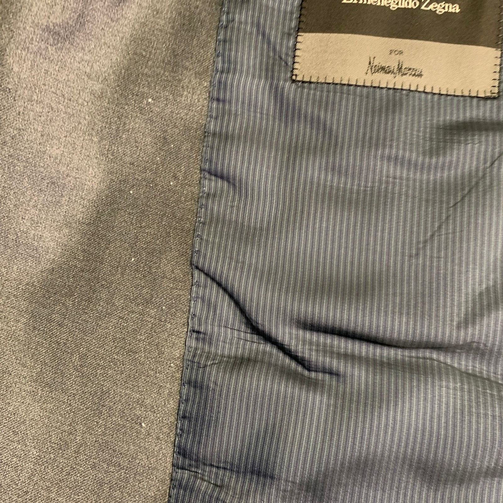 Ermenegildo Zegna Size 44 Grey Wool Single Breasted Notch Lapel Sport Coat Size 44R - 11 Thumbnail