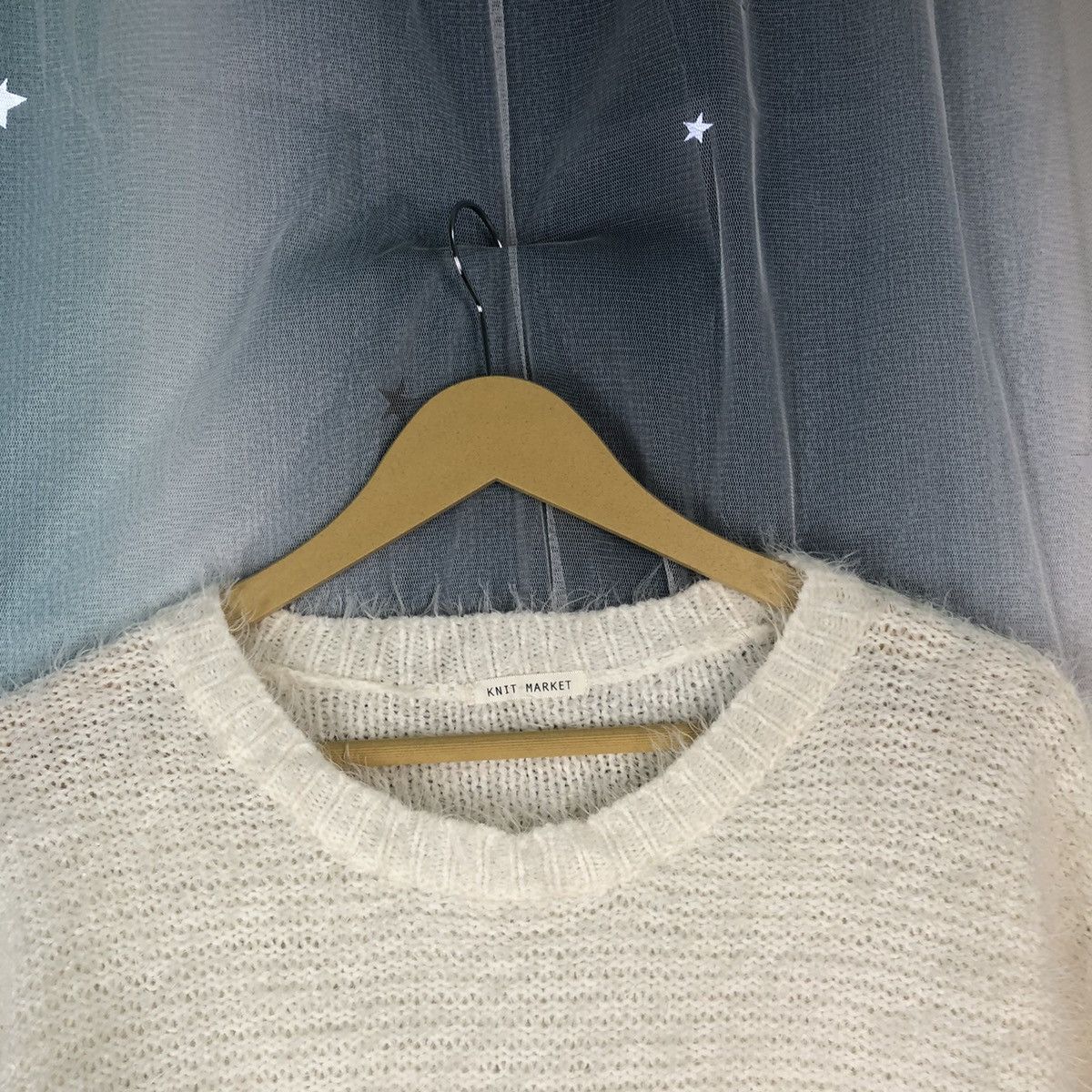 Homespun Knitwear × Japanese Brand Vintage Shag Shaggy Fur Mohair Knit Market White #896 Size M / US 6-8 / IT 42-44 - 4 Thumbnail