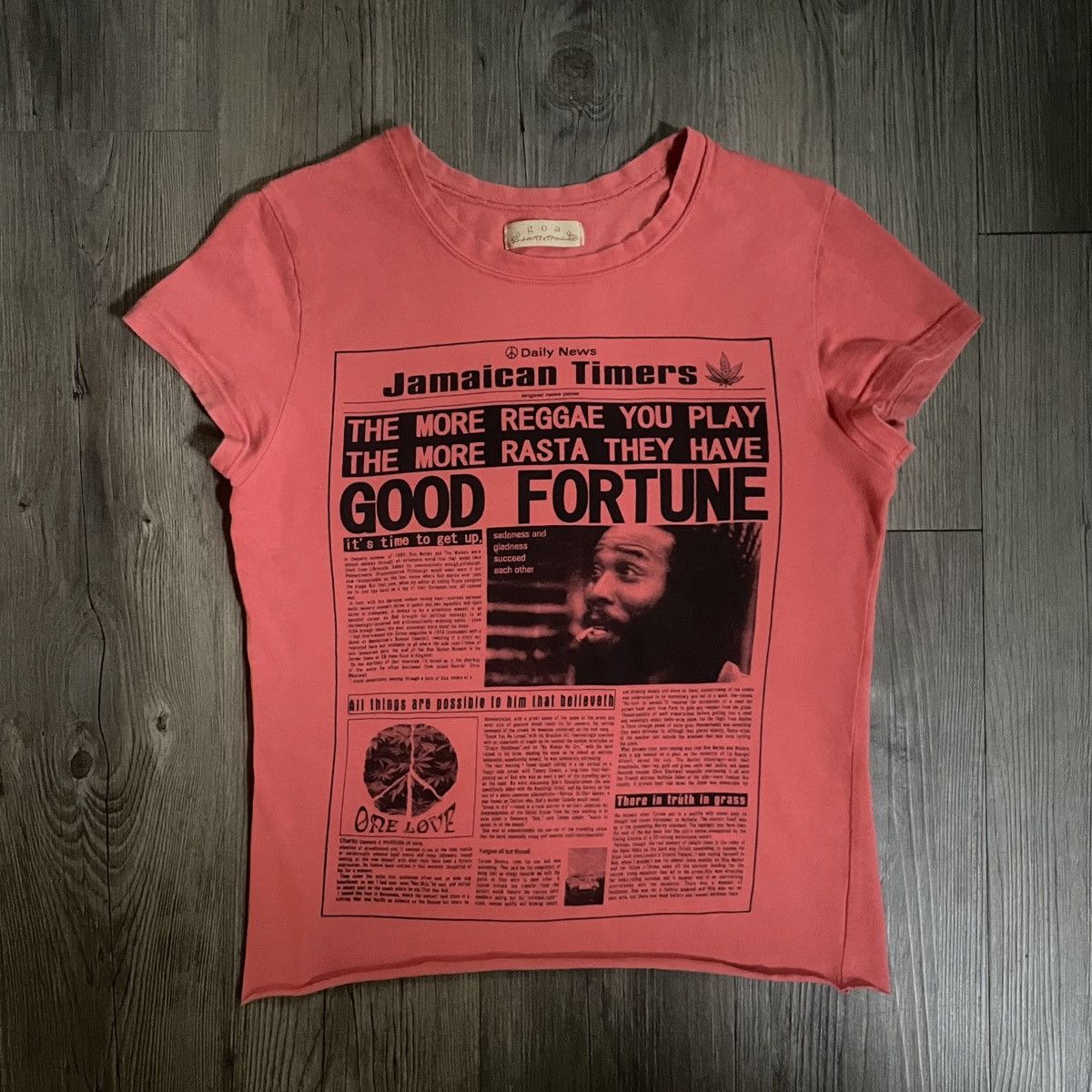 vintage L.G.B news paper design tee