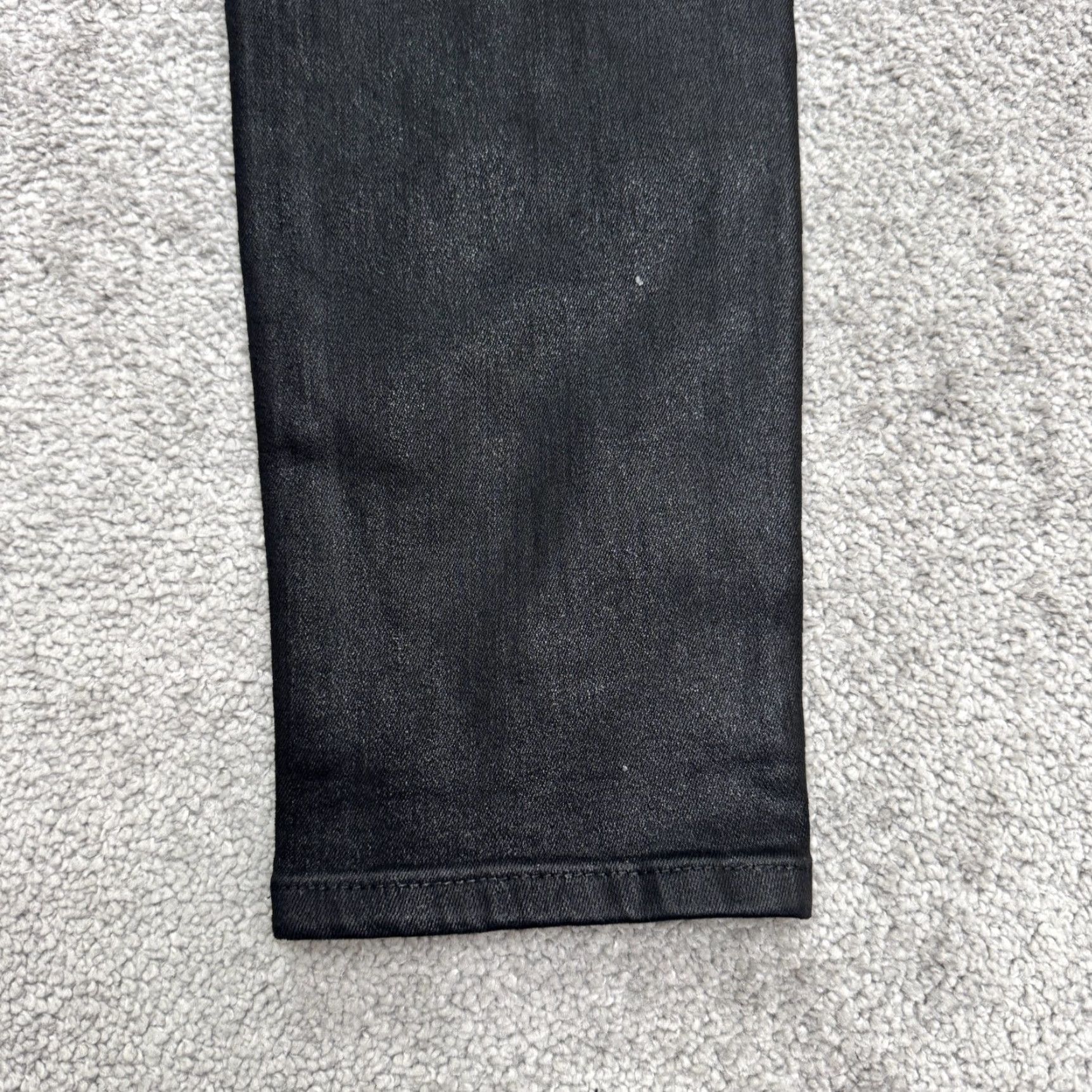 Paige VINTAGE Good American Good Legs High Rise Skinny Coated Denim Jeans Womens 10/30 Black Size 27" / US 4 / IT 40 - 7 Thumbnail
