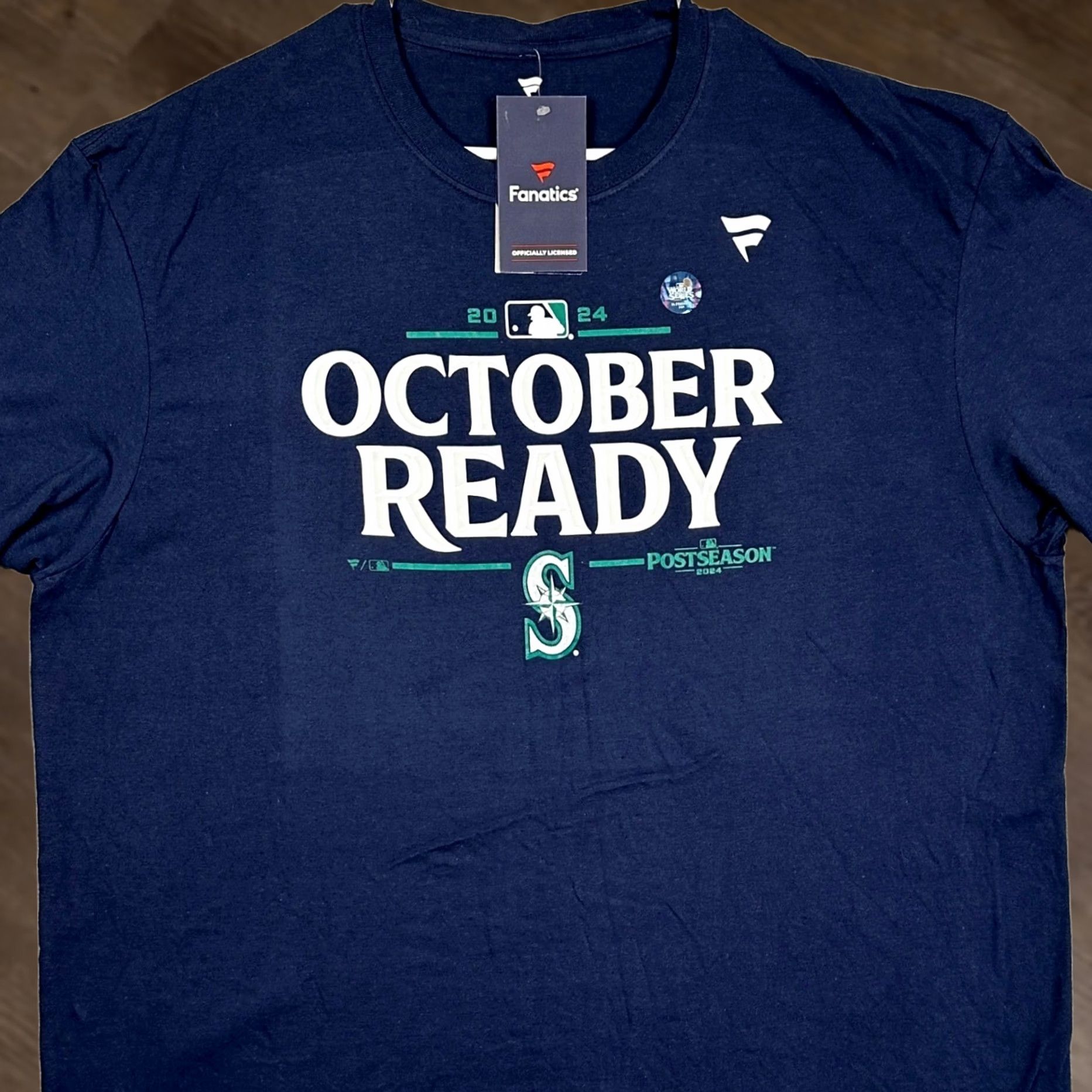 Vintage Seattle Mariners Shirt Men 2XL Navy Blue "October Ready" Graphic Tee Short Sleeve Fanatics MLB Playoff Sports Apparel Size US XXL / EU 58 / 5 - 1 Thumbnail