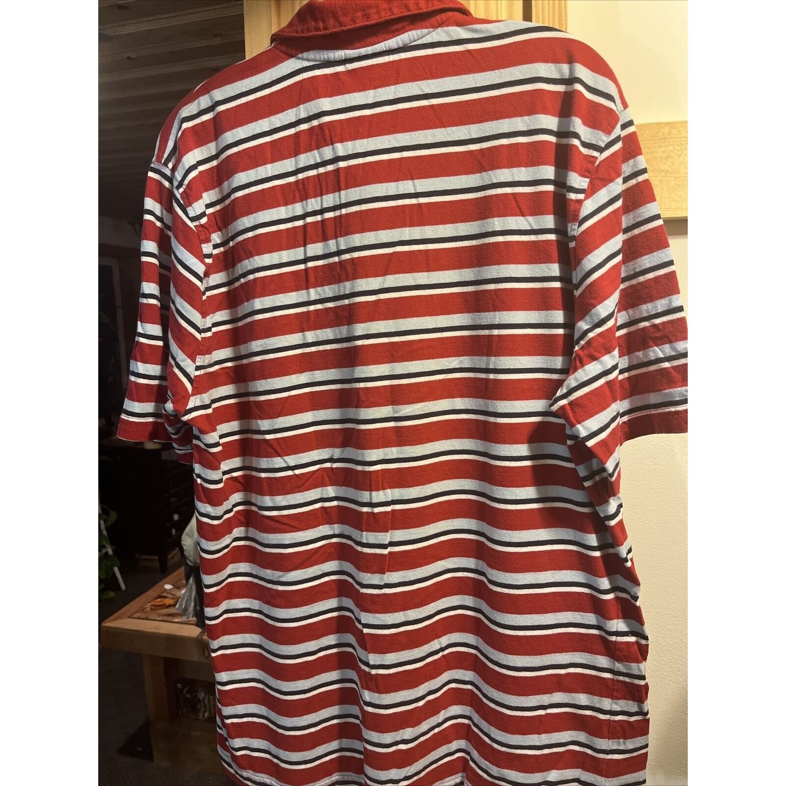 Brooks Brothers Brooks Brothers Mens XL Red Striped Button Cotton Polo Shirt Size US XL / EU 56 / 4 - 14 Thumbnail