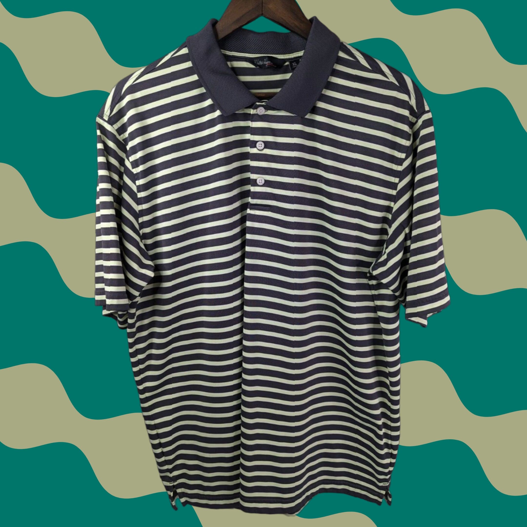 Vintage Walter Hagen Essentials Men's Polo Shirt XL Striped Short Sleeve Golf Shirt Size US XL / EU 56 / 4 - 1 Thumbnail