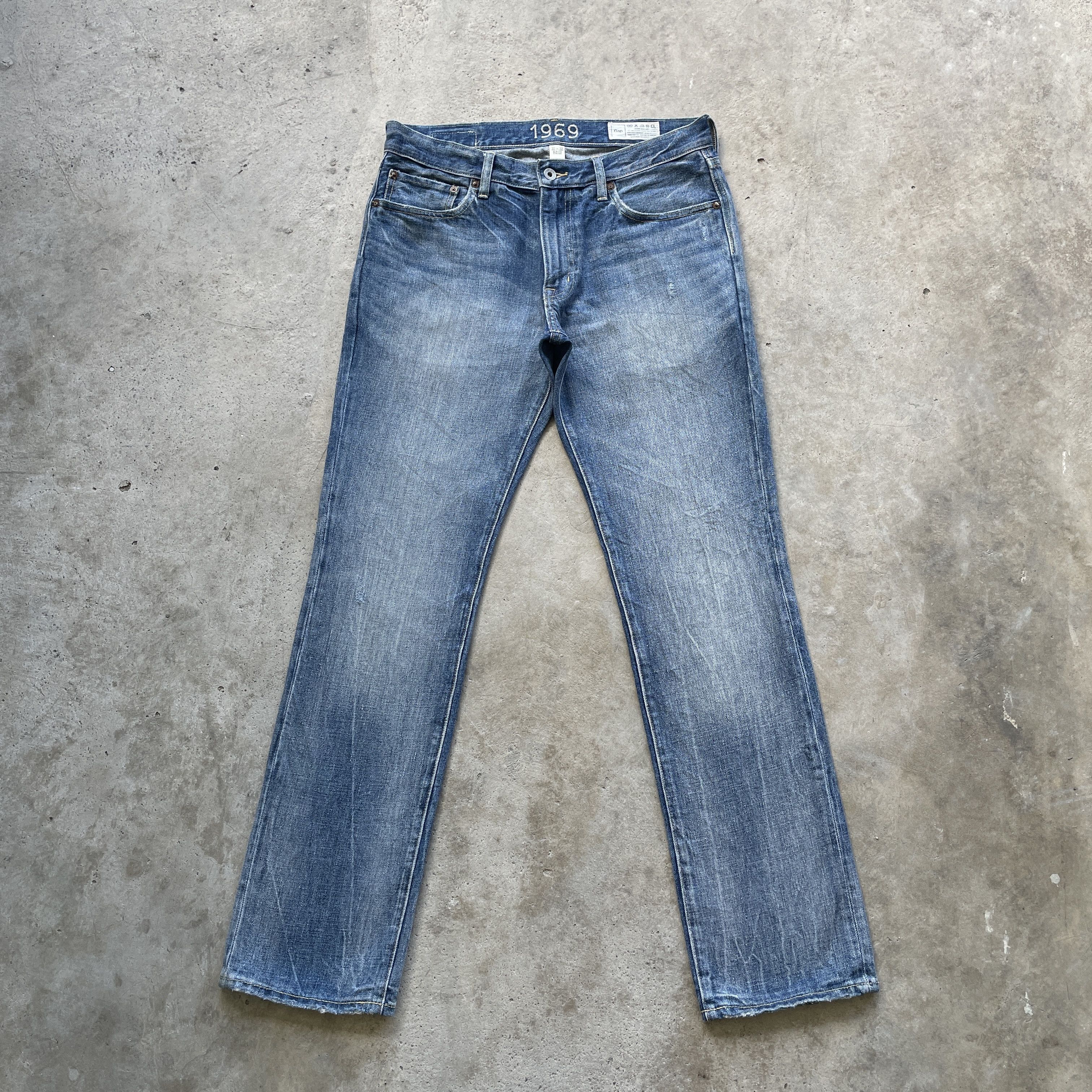 Gap × Jean W32 VINTAGE GAP JEANS STRAIGHT SLIM FIT FADED DENIM PANTS Size US 32 / EU 48 - 2 Thumbnail