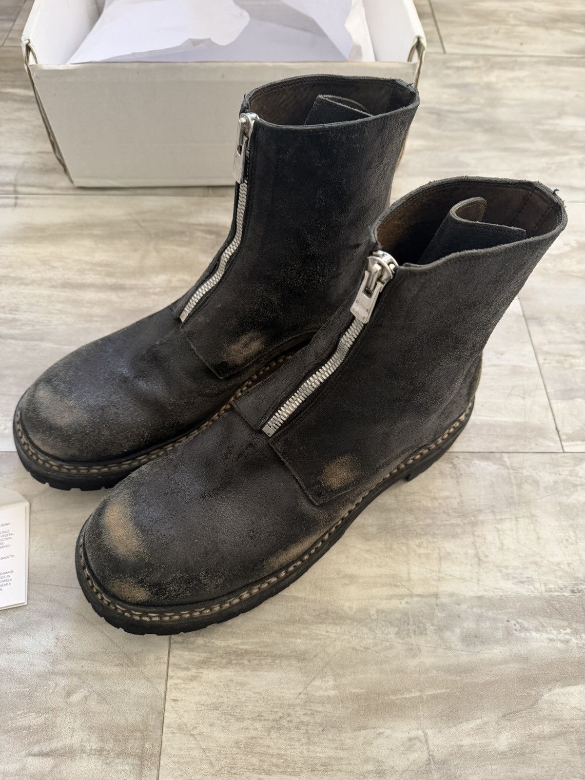 Guidi Guidi GR05FRV_RU Reverse Horse Leather Front Zip Boots Size US 12 / EU 45 - 6 Thumbnail