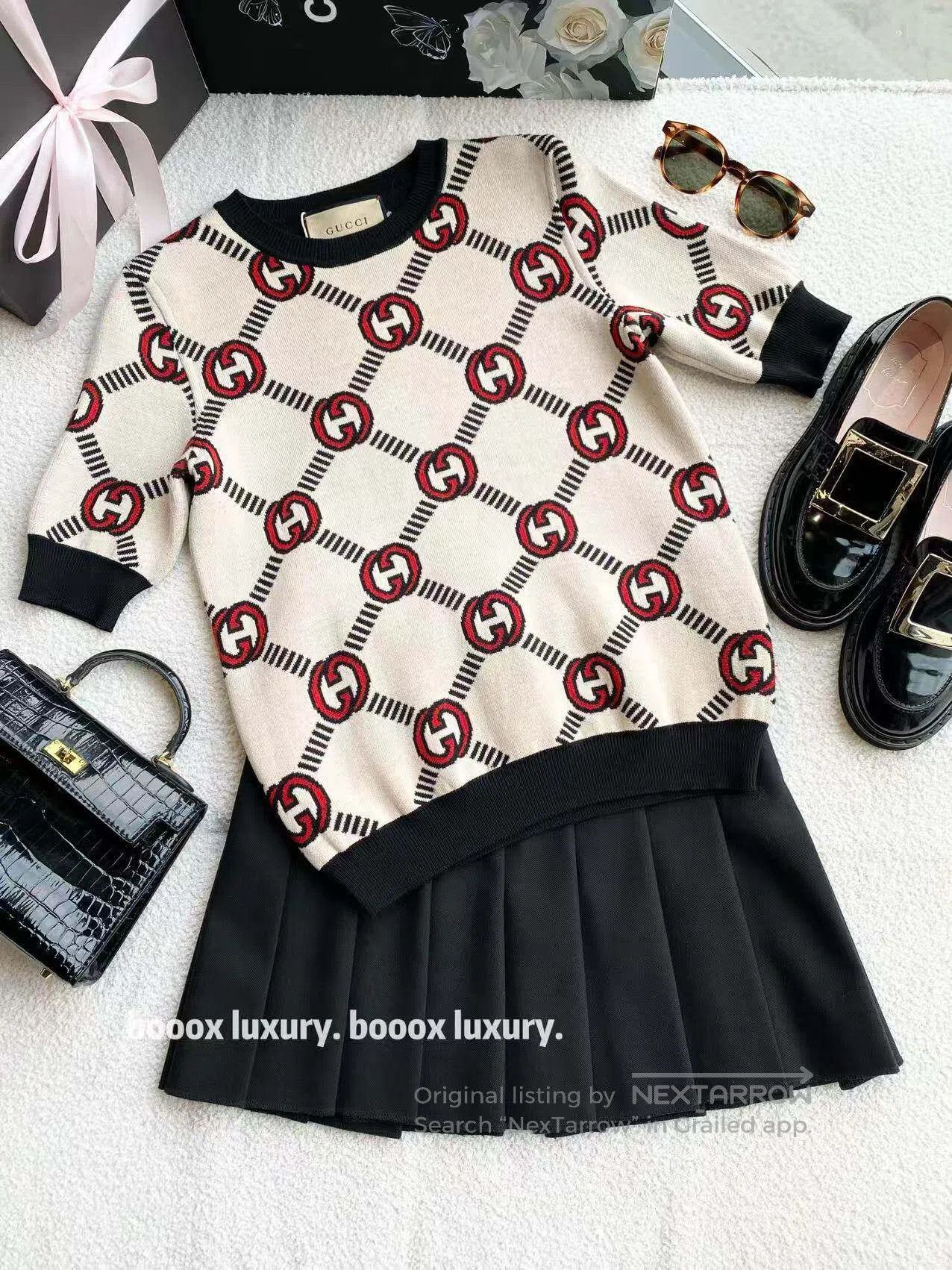 Gucci Guicci The old flower is full of prints, and the knitted s Size XS / US 0-2 / IT 36-38 - 1 Thumbnail