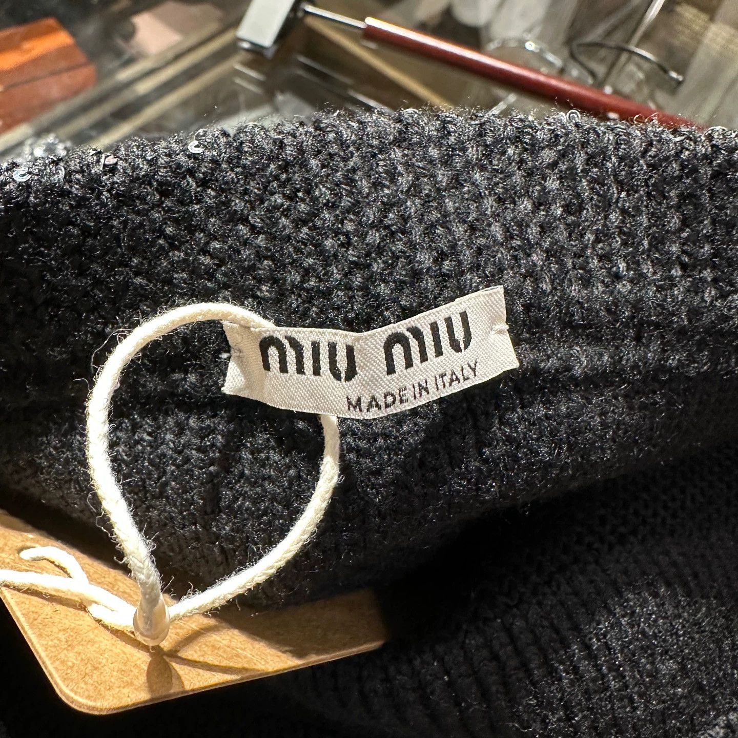 Miu Miu MIU MIU mar624 sequin knit wool skirt 38 Size 26" / US 2 / IT 38 - 3 Thumbnail