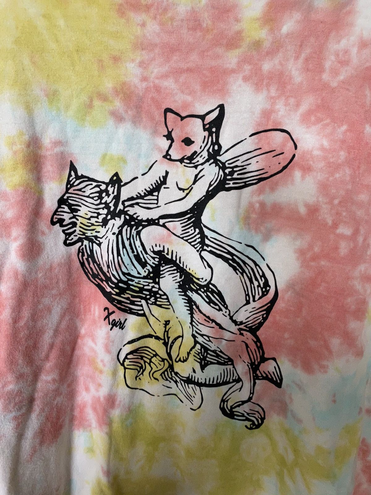 Japanese Brand X-GIRL Japan tripe skull ride a monster acid wash Size US XL / EU 56 / 4 - 3 Thumbnail