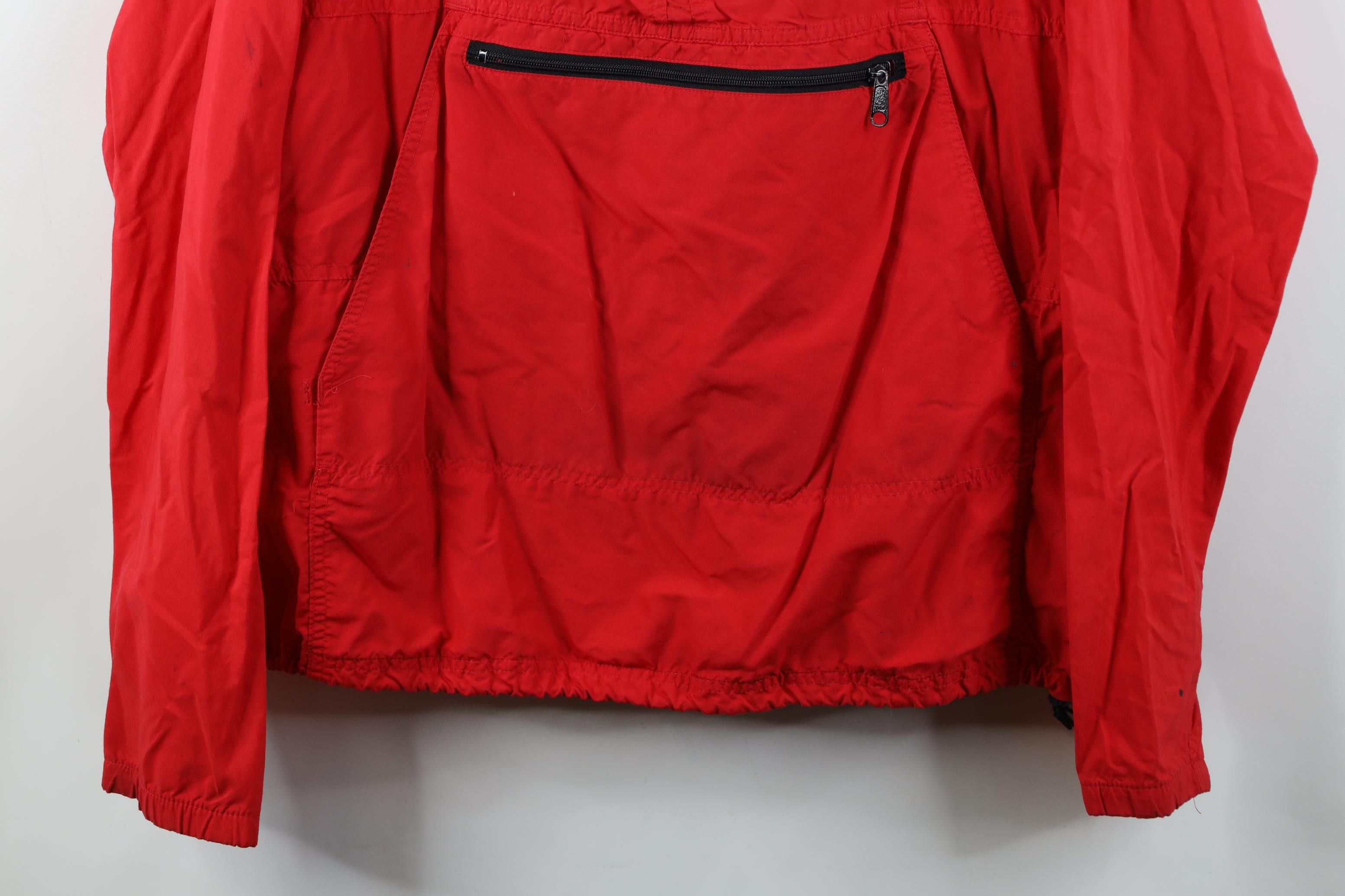 L.L. Bean Vintage 90s LL Bean Hooded Anorak Windbreaker Jacket Red USA Size US XXL / EU 58 / 5 - 3 Thumbnail