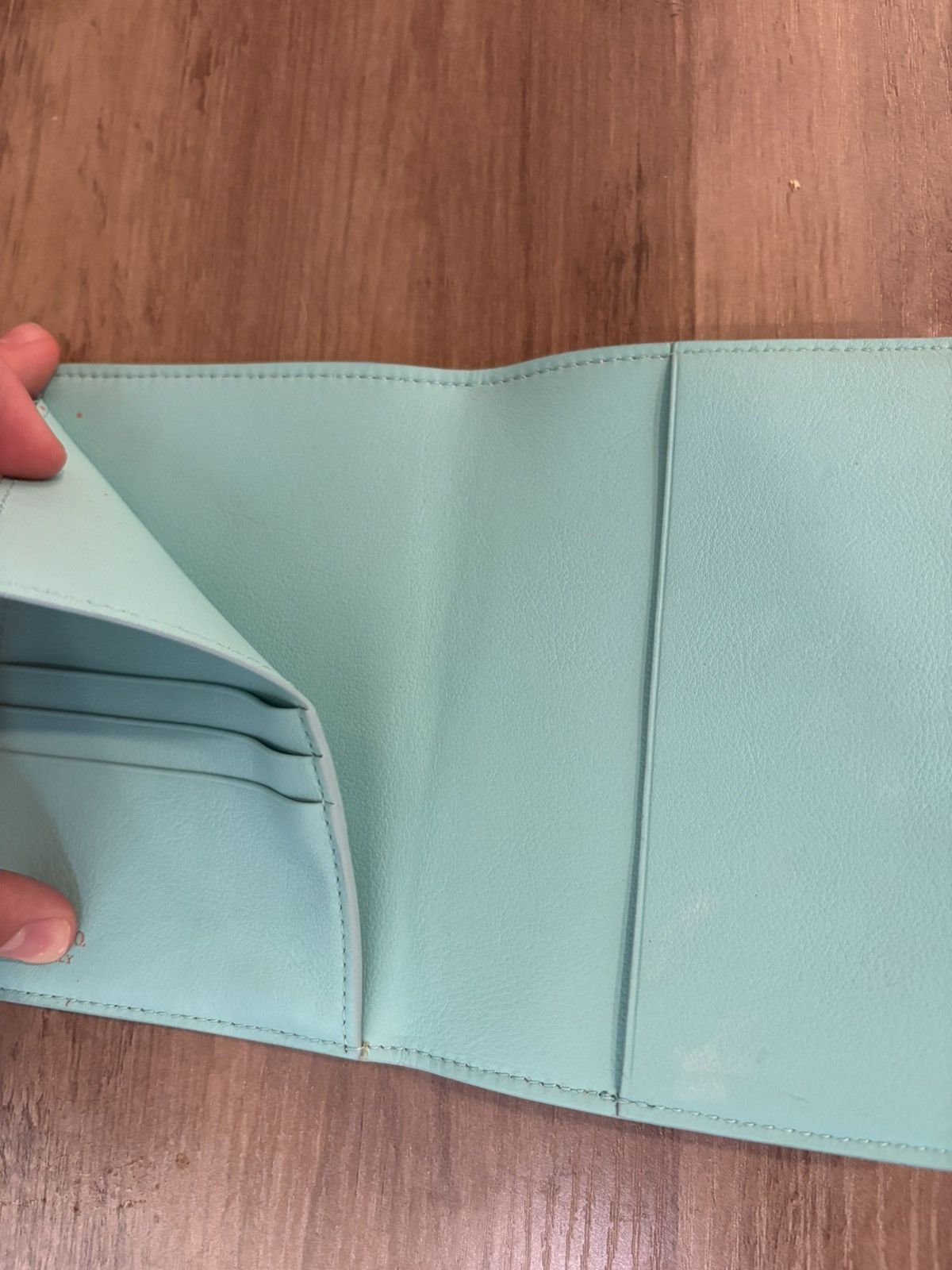 Tiffany & Co. Tiffany & Co. Leather Passport Cover - Tiffany Blue Size ONE SIZE - 6 Thumbnail