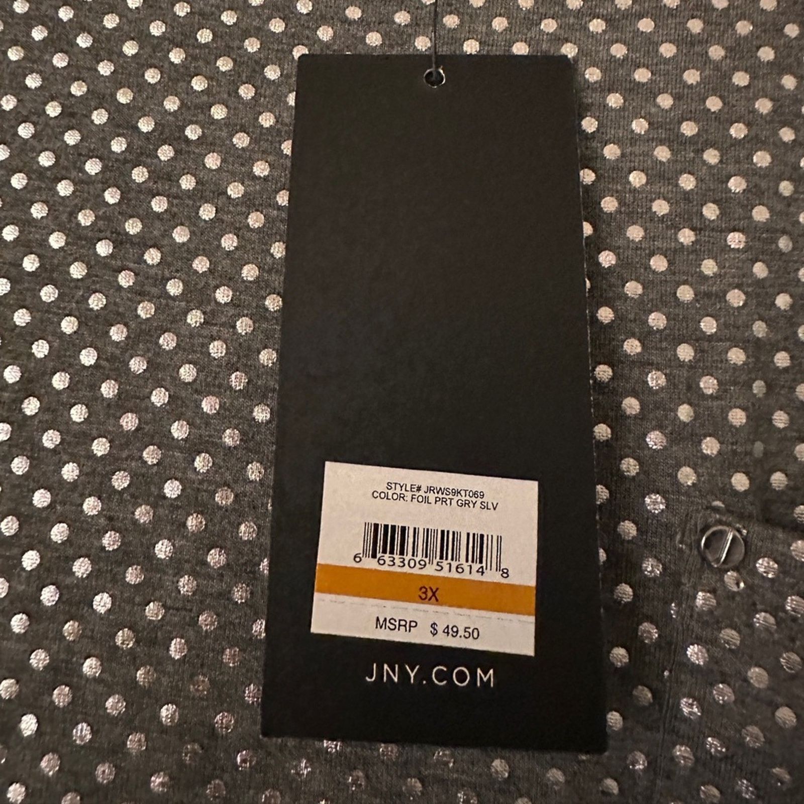 Jones New York NWT Jones New York grey and silver polka dot tee size 3X Size 3XL / US 20-22 - 4 Thumbnail