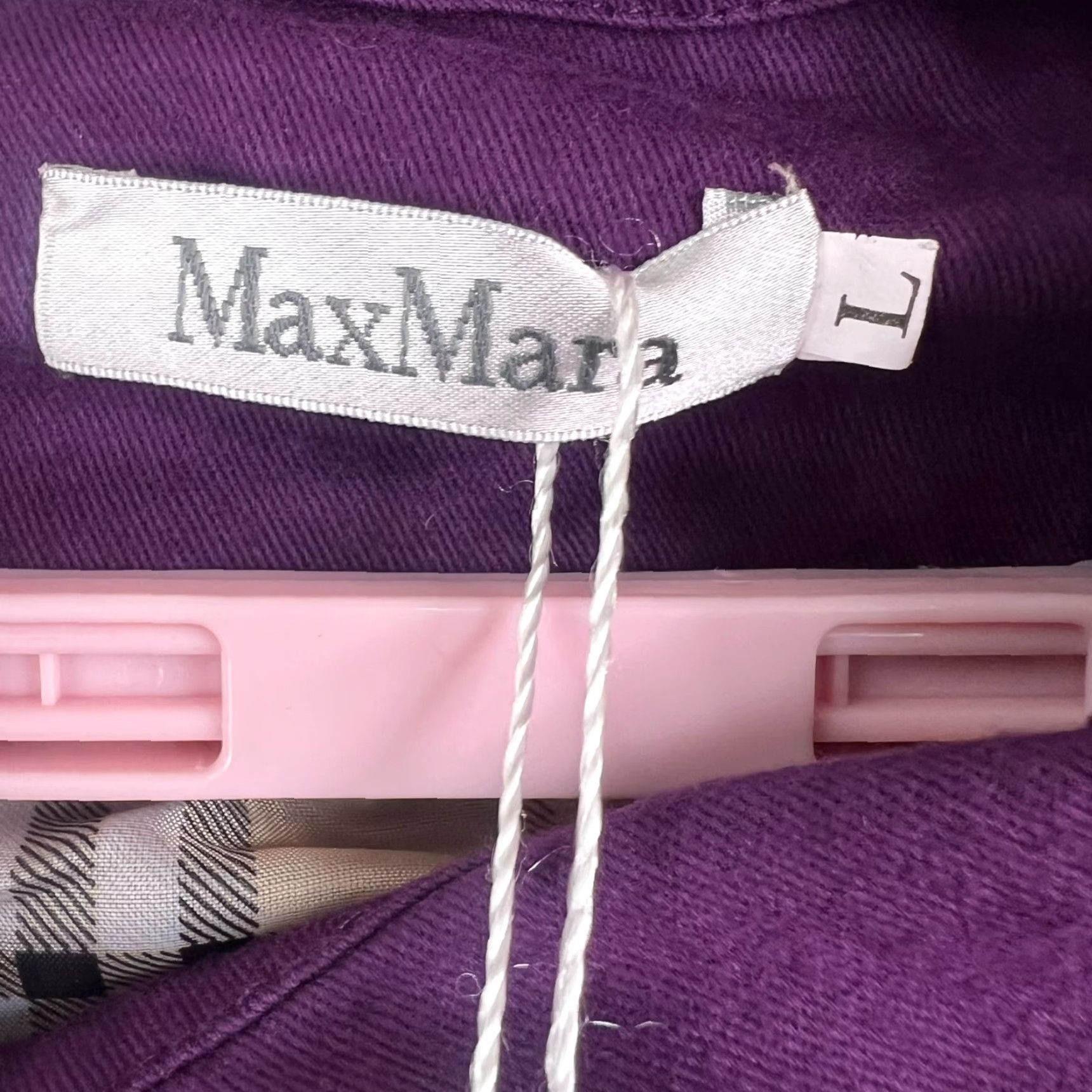 Max Mara Max Mara Trench Coat Womens Jr Size L Purple Double Breasted Short Coat Size 36" / US 14 / IT 50 - 5 Thumbnail