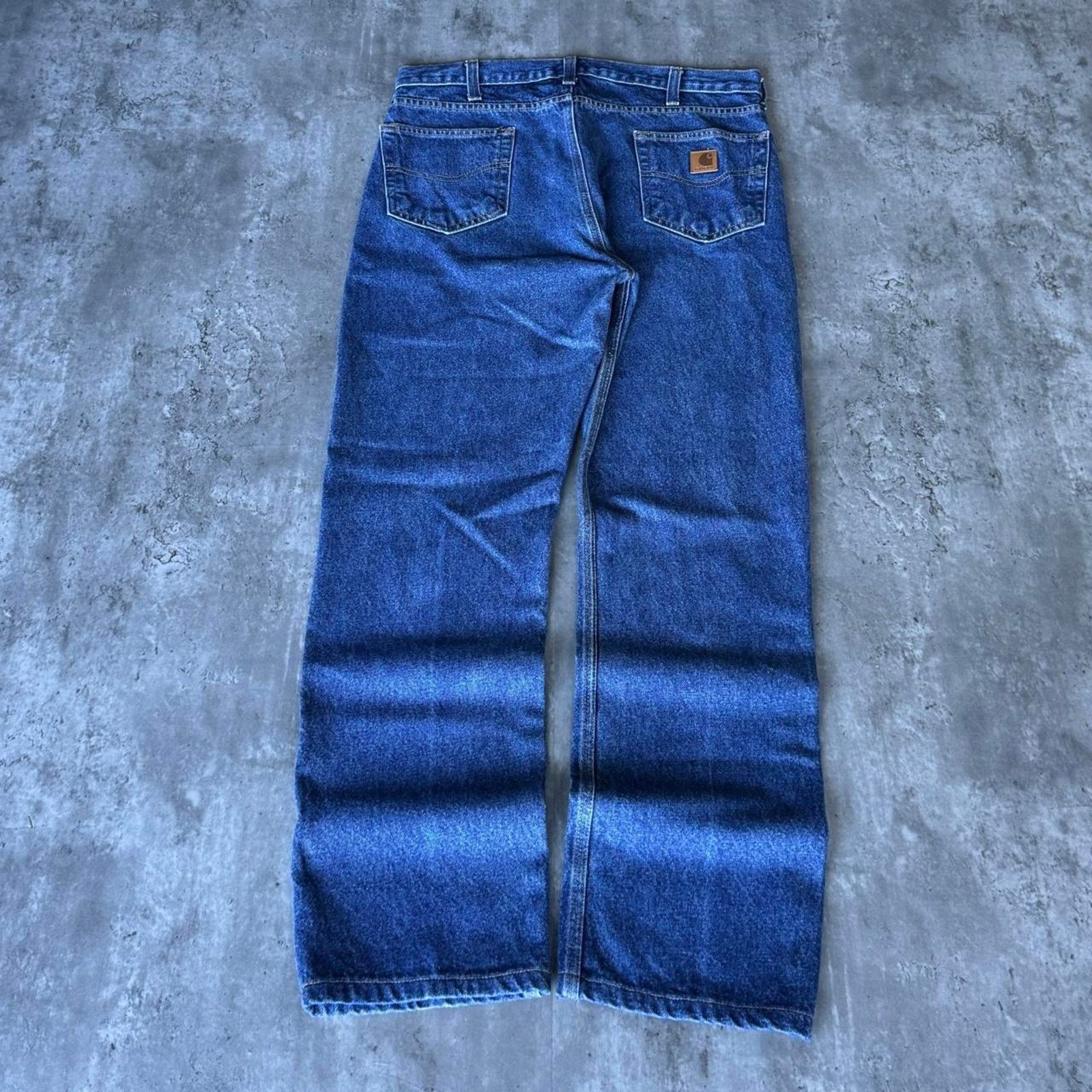 Carhartt × Carhartt Wip × Vintage Vintage Y2K Carhartt Baggy Essential Blue Denim Jeans Size US 36 / EU 52 - 1 Thumbnail