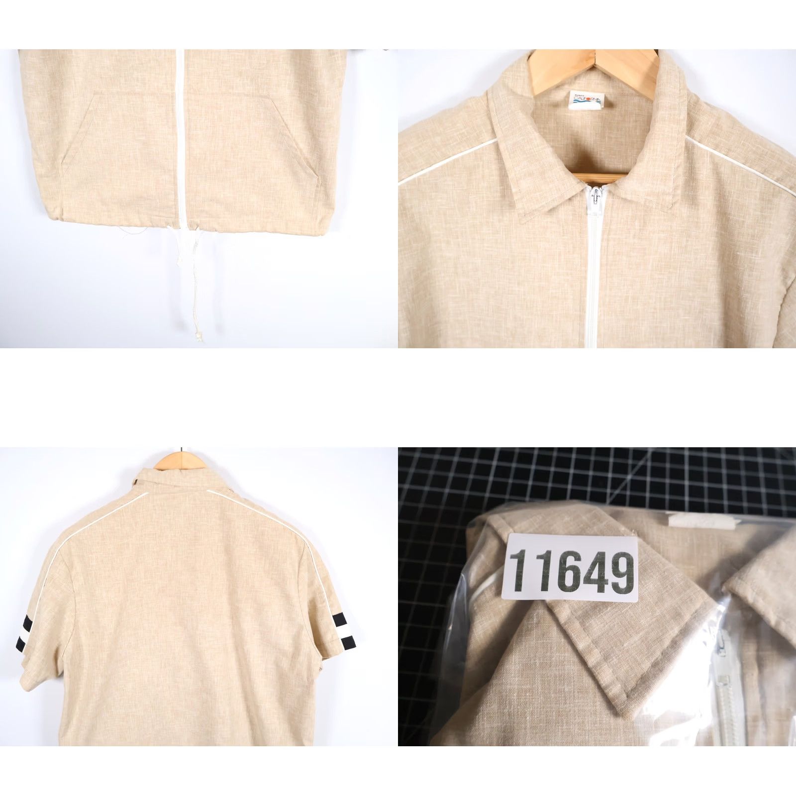 JCPenney VTG J. C. Penney Zip Shirt Mens Large Beige 70s Style California Styled in California Pullover? No, it's a zip-up button-front shirt. Size US L / EU 52-54 / 3 - 8 Thumbnail