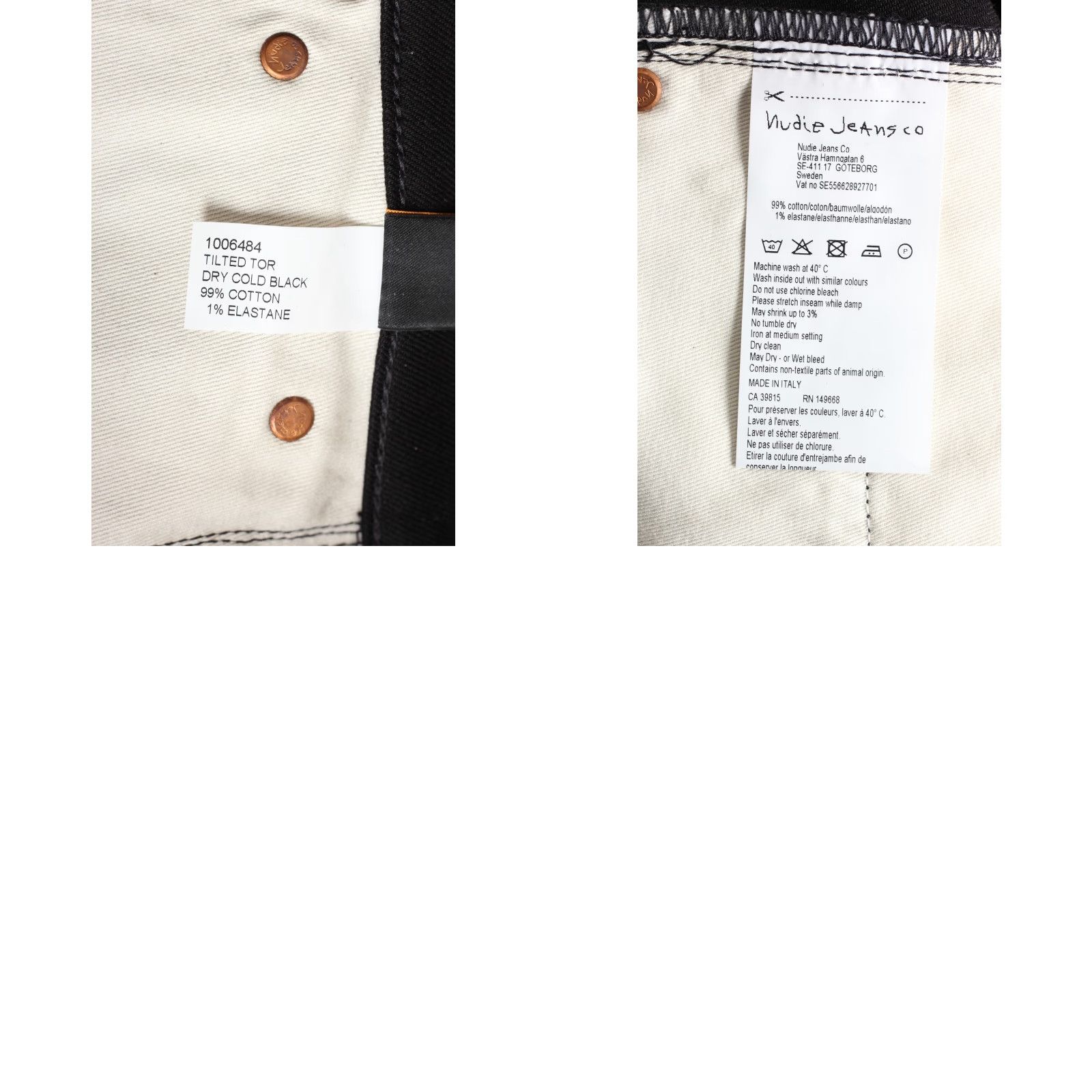Nudie Jeans NUDIE JEANS TILTED TOR Dry Cold Black Skinny Stretch Jeans Men 29/32 W29 L32 DZ7255 Size US 29 - 8 Thumbnail