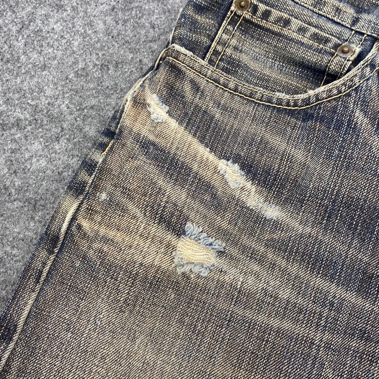 If Six Was Nine 💥Best Offer💥Vintage Takeo Kikuchi Distressed Denim Size US 33 - 12 Thumbnail