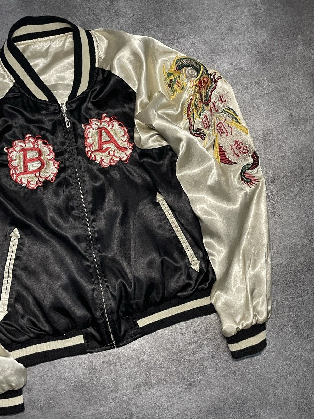 Vintage RARE💥Vintage Y2K Light Bomber Jacket Zip Boxy Rare Size S / US 4 / IT 40 - 4 Thumbnail